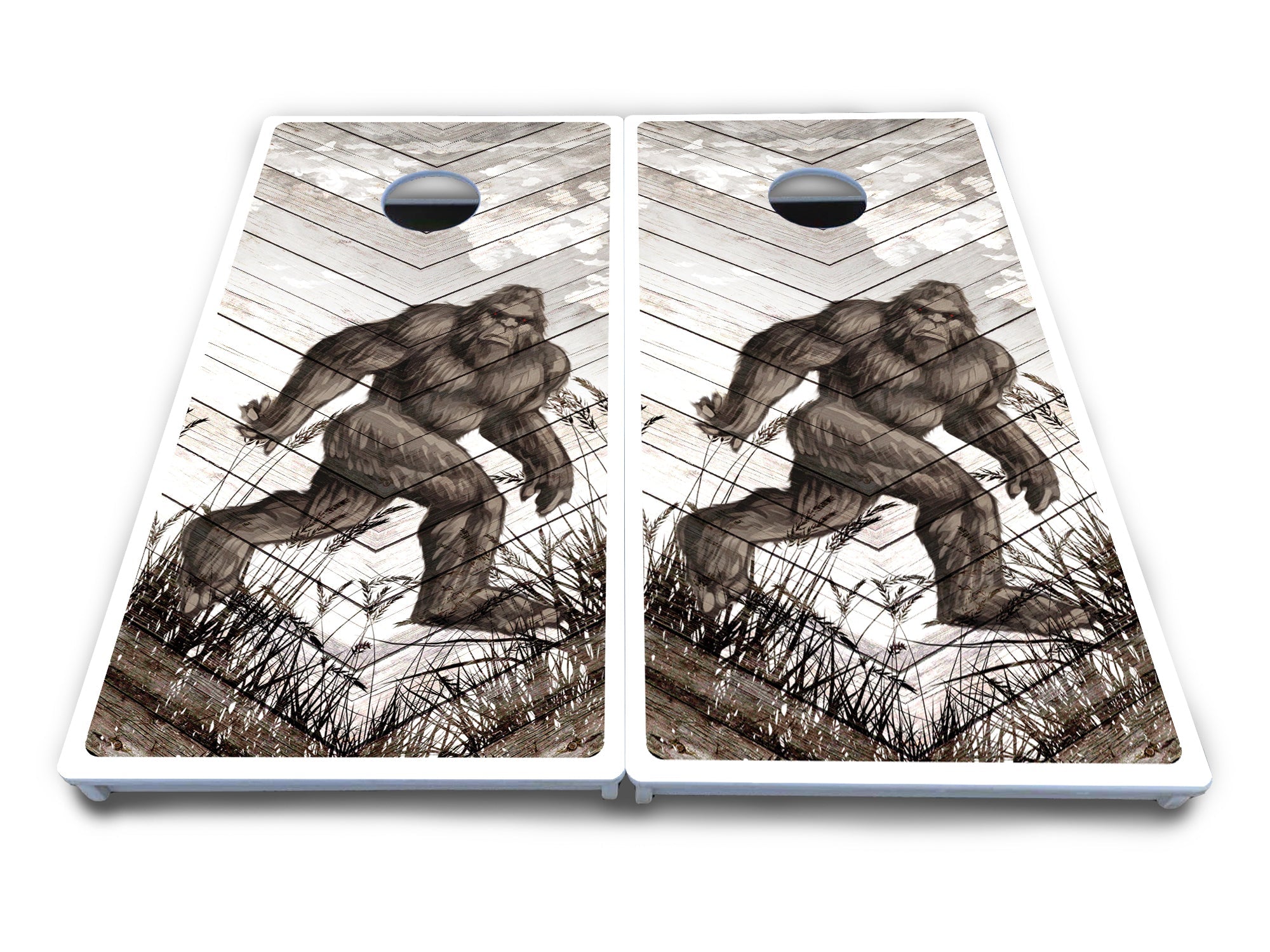 Bigfoot Whitewash Cornhole Boards - All Weather Series