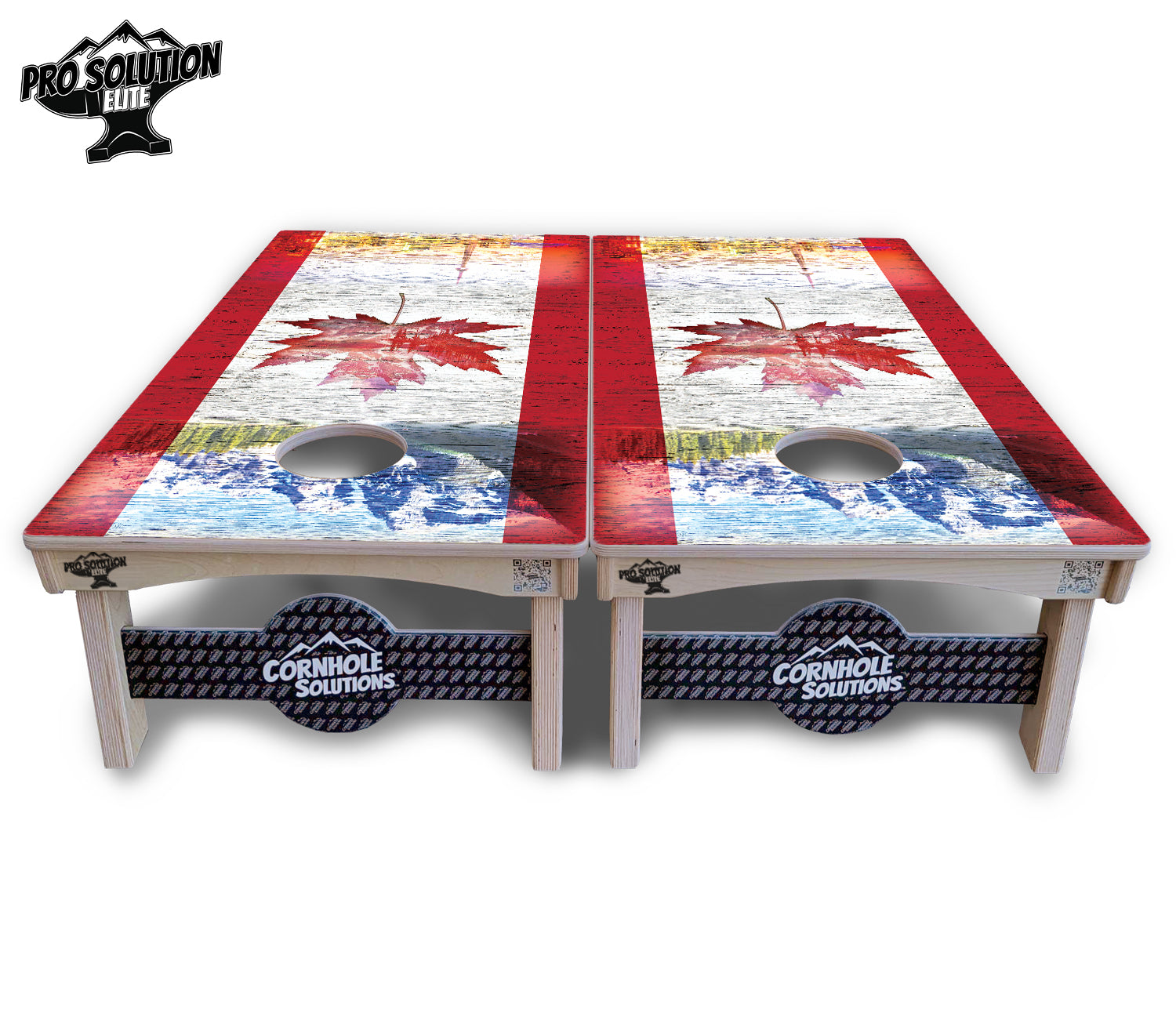 Canadian Mountain Scene Cornhole Boards - Pro Solution Elite Series