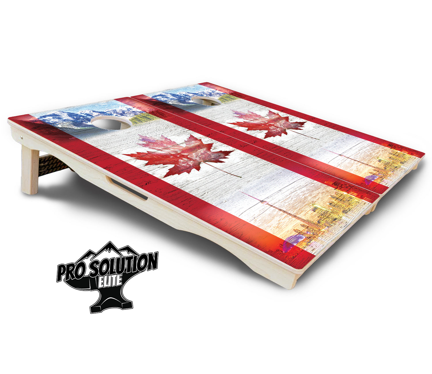 Canadian Mountain Scene Cornhole Boards - Pro Solution Elite Series