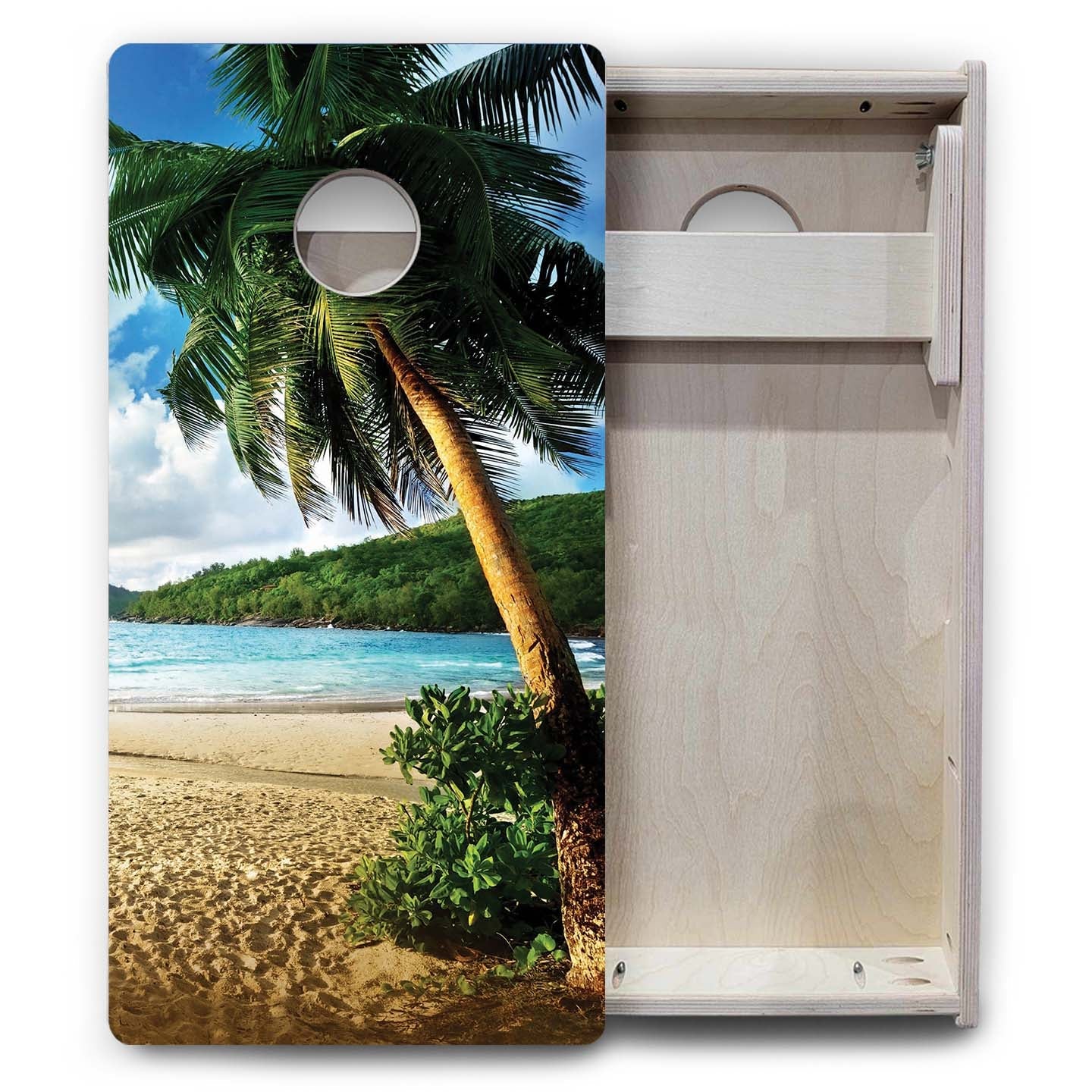 Vacation Cornhole Boards - Beach Scene