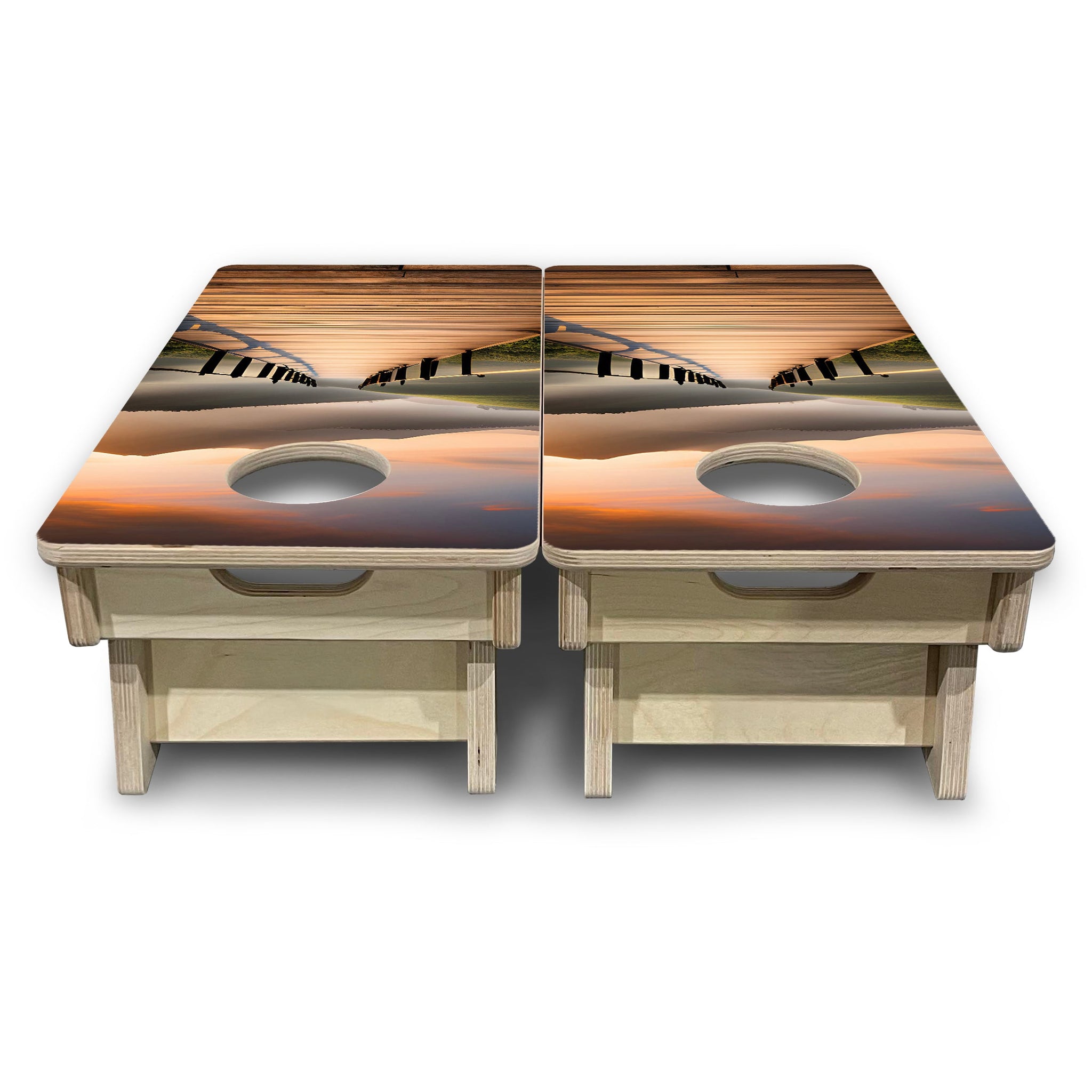 Mini Cornhole Boards - Wooden Bridge