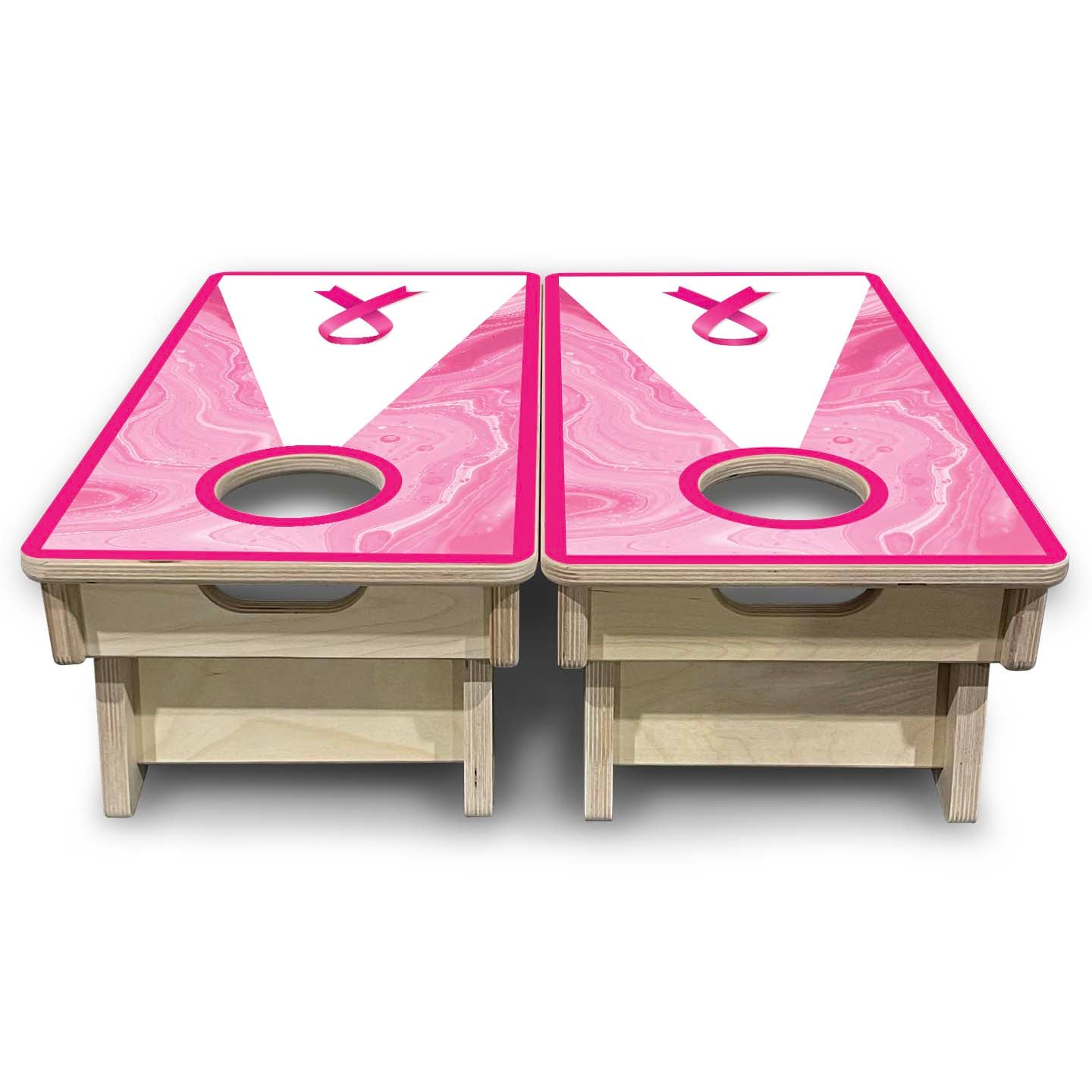 Mini Cornhole Boards - Cancer Awareness