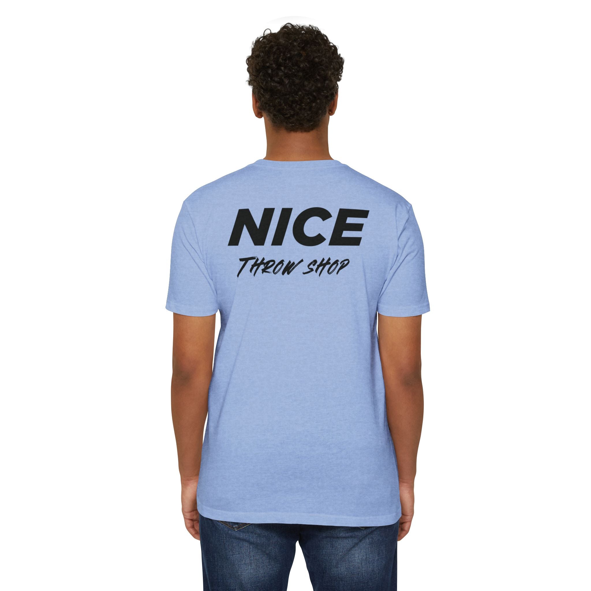 NICE Throw Shop Unisex Tee Black Logo – Multiple Colors