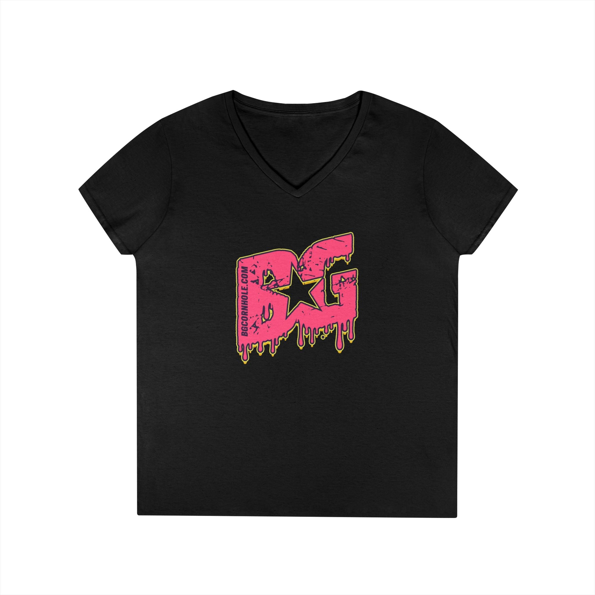 BG Cornhole Women's Drip V-Neck T-Shirt - Multiple Colors