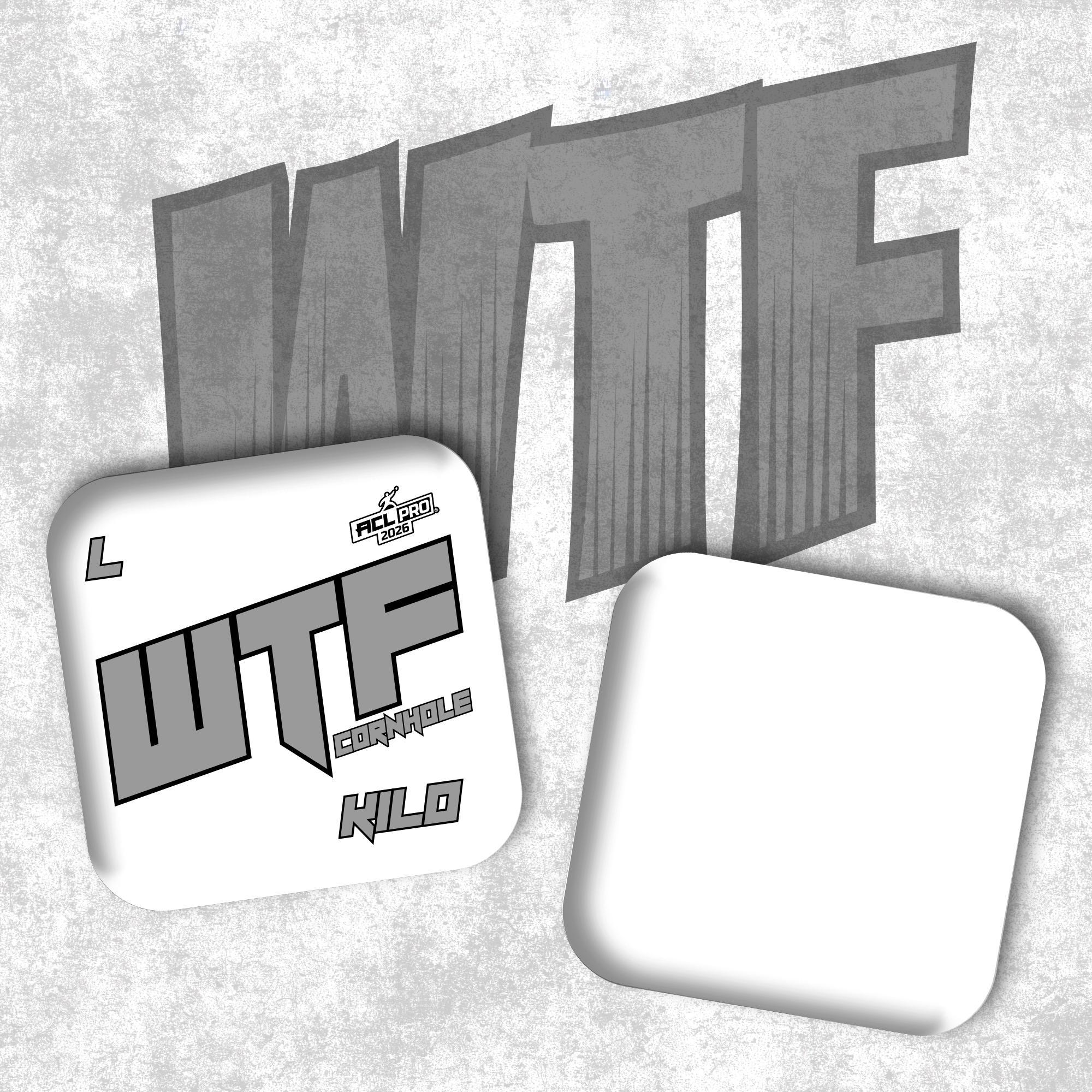 2026 WTF Cornhole Kilo OG Logo - ACL Pro Stamped Cornhole Bags - Set of 4 bags