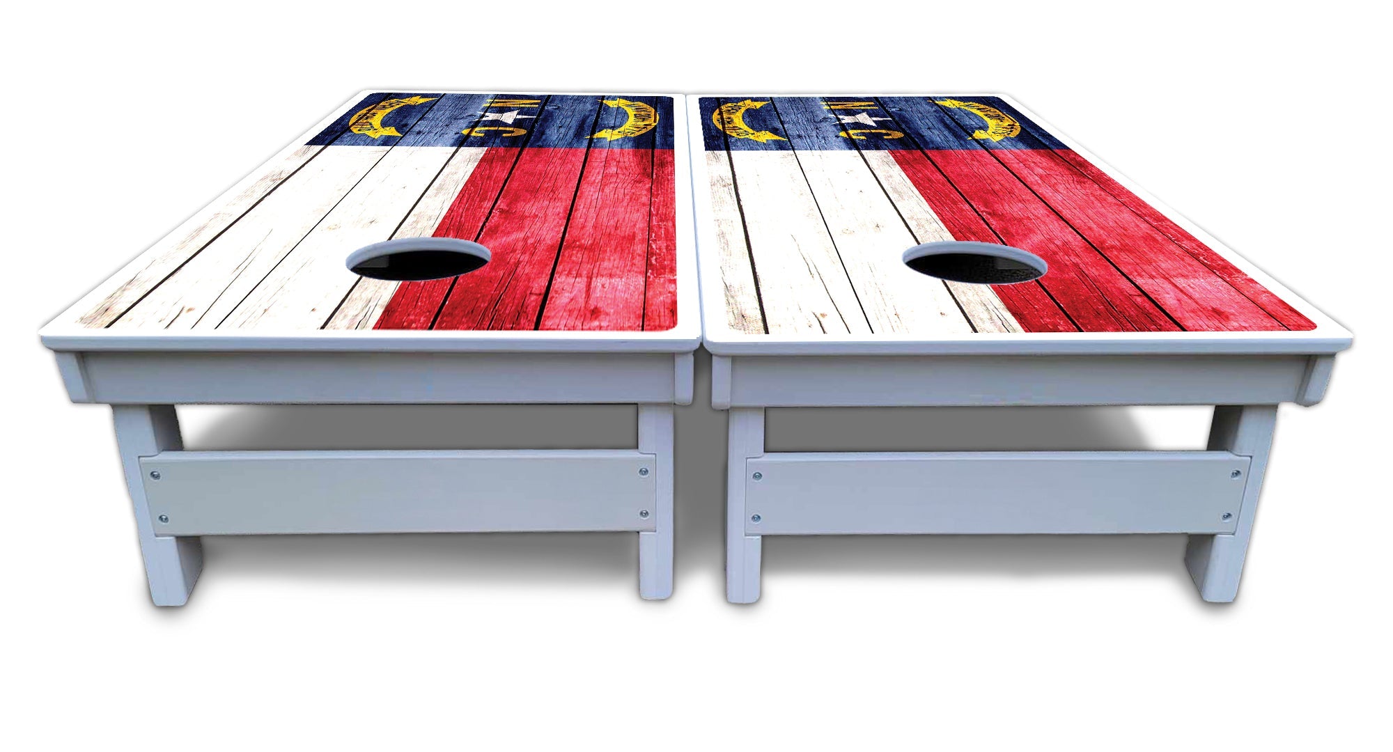 North Carolina State Flag Cornhole Boards - All Weather Series