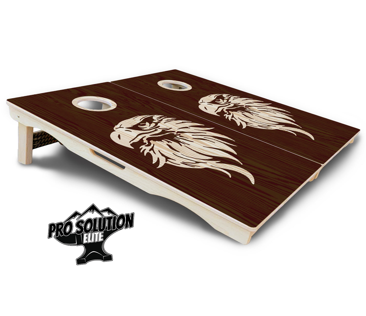 Stained Eagle & Flag Cornhole Boards - Pro Solution Elite Series