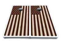 Stained Flag & Eagle Cornhole Boards - All Weather Series