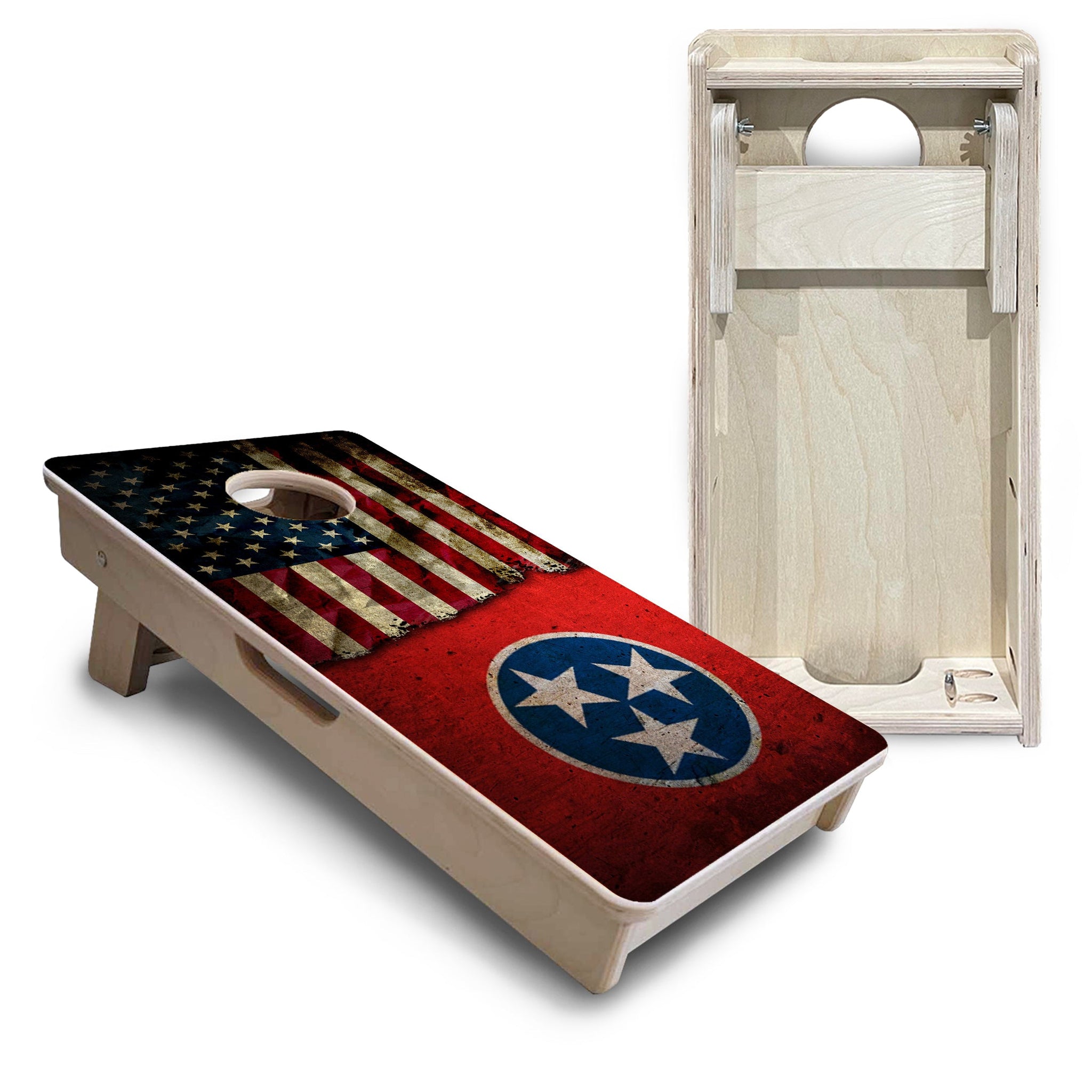 Mini Cornhole Boards - TN/USA Red Flag