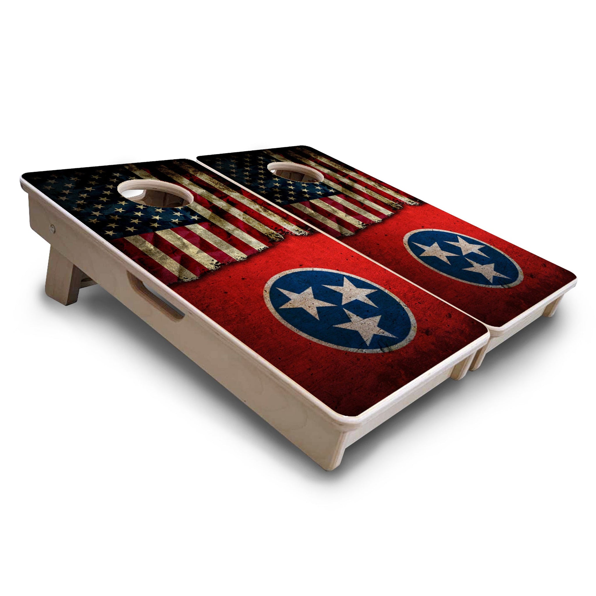 Mini Cornhole Boards - TN/USA Red Flag