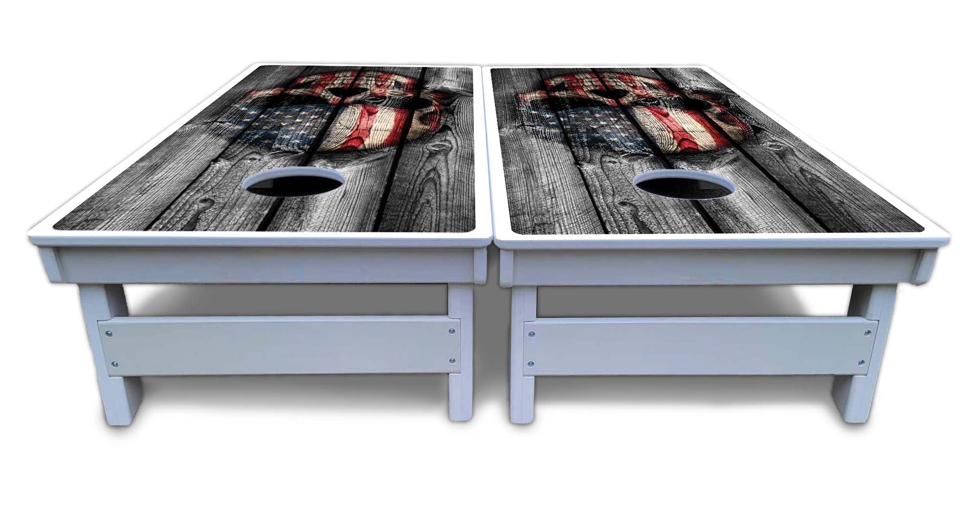 Skull Flag Cornhole Boards - All Weather Series
