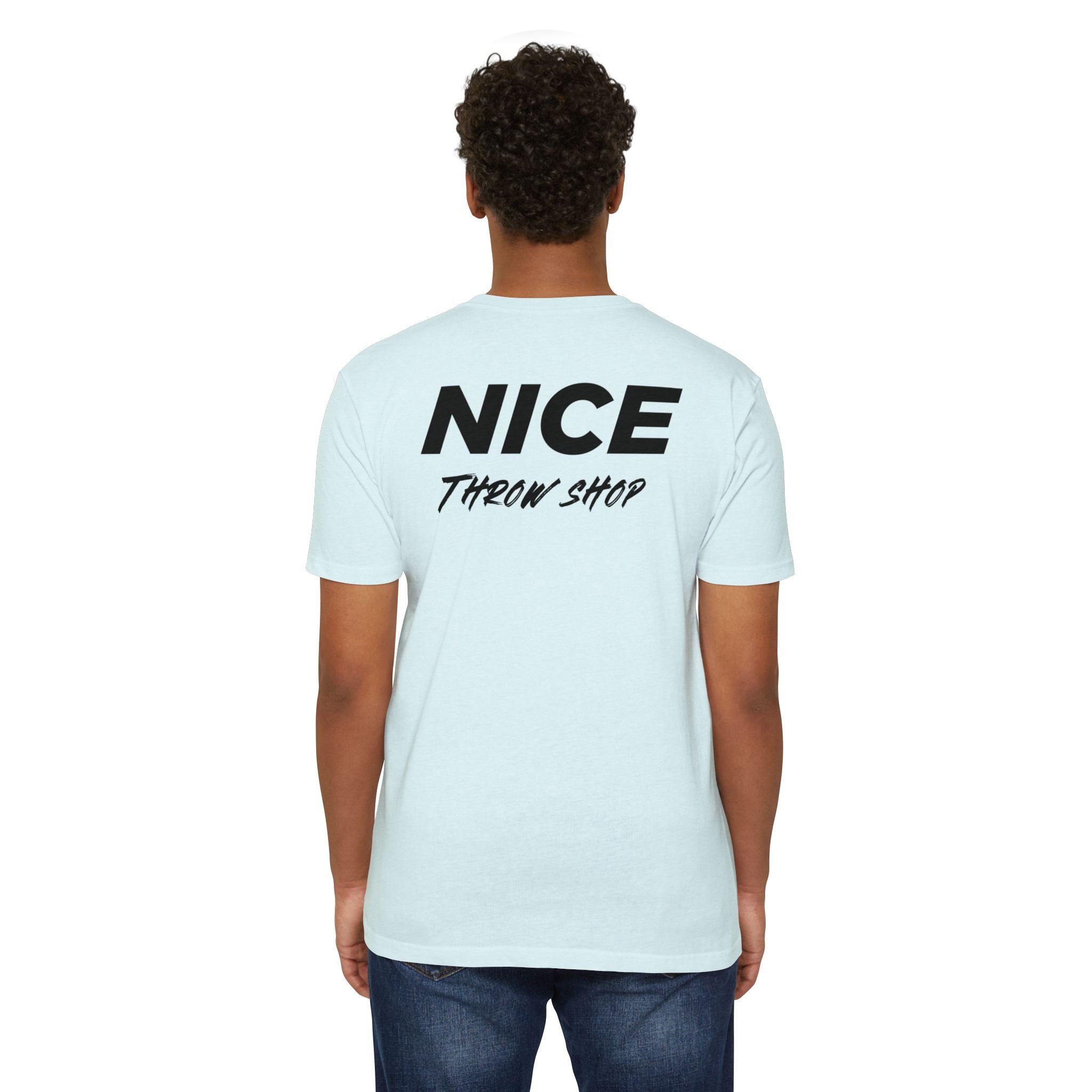 NICE Throw Shop Unisex Tee Black Logo – Multiple Colors