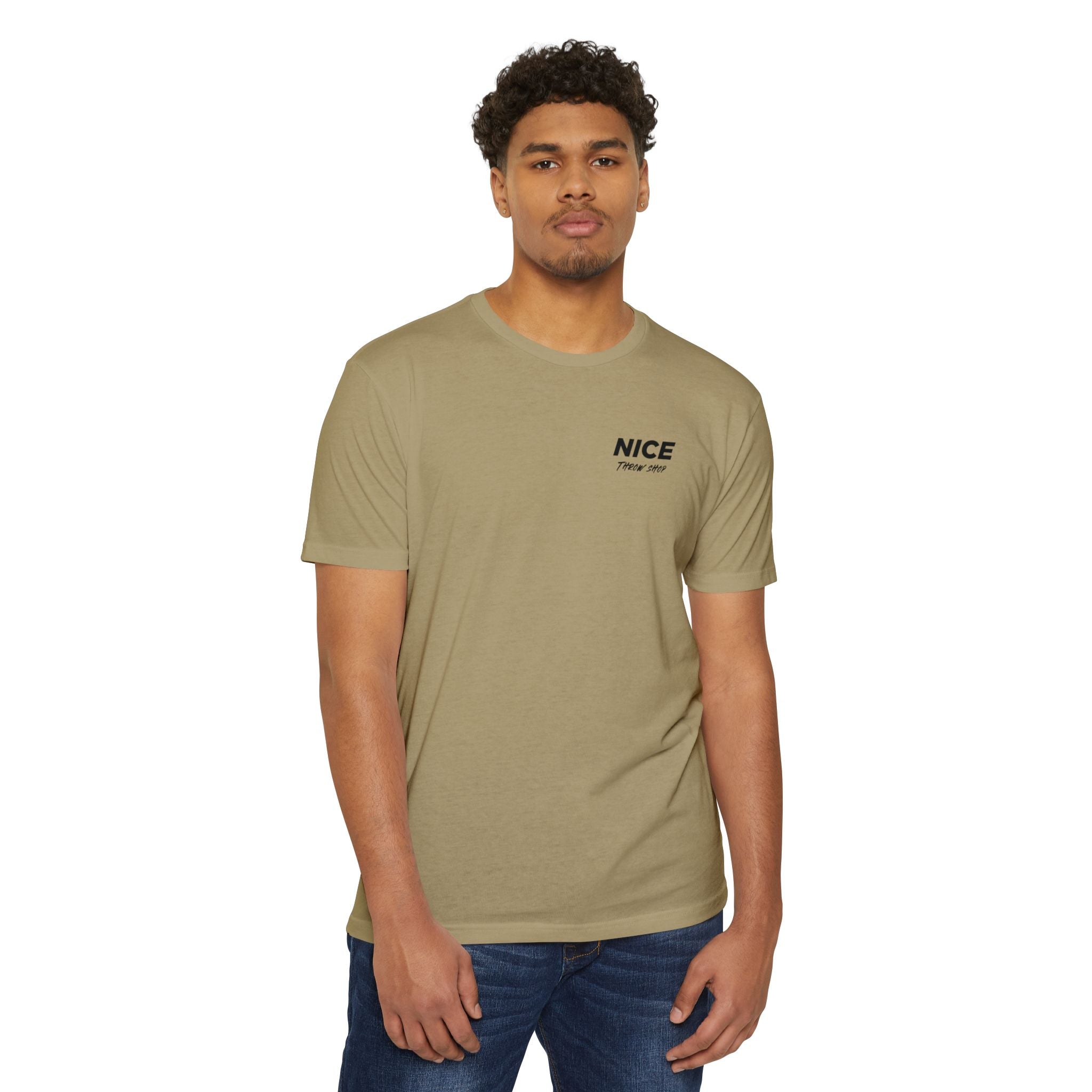 NICE Throw Shop Unisex Tee Black Logo – Multiple Colors