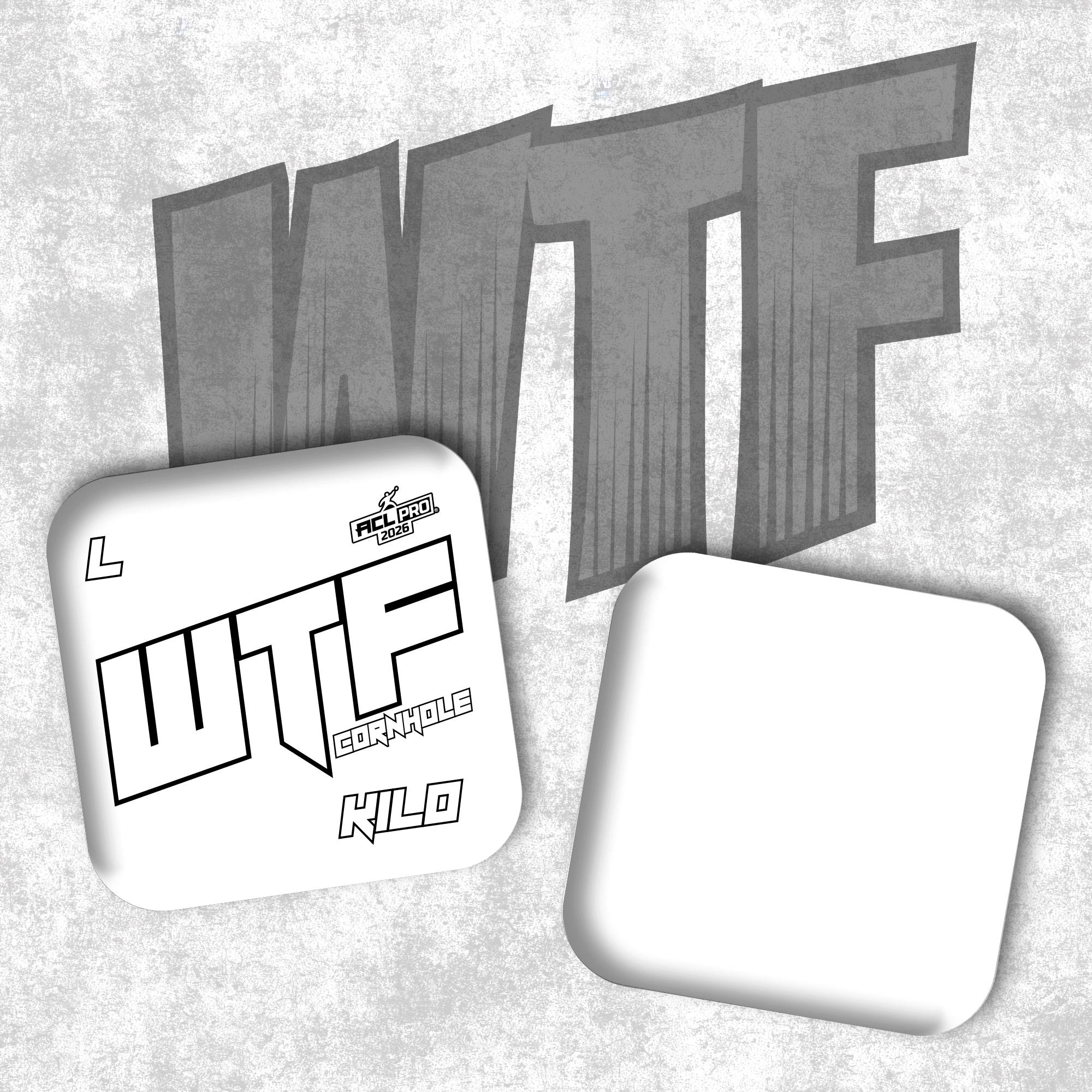 2026 WTF Cornhole Kilo OG Logo - ACL Pro Stamped Cornhole Bags - Set of 4 bags