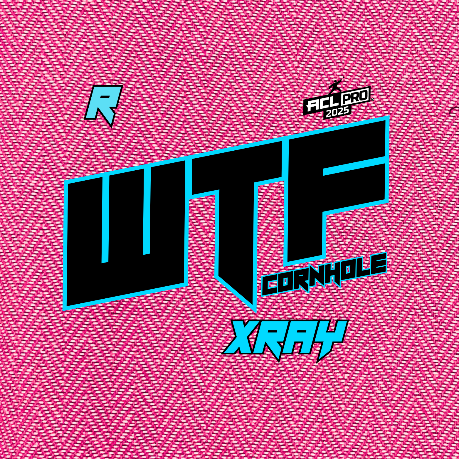 2026 WTF Cornhole X-RAY Pink carpet - ACL Pro Stamped Cornhole Bags - Set of 4 bags