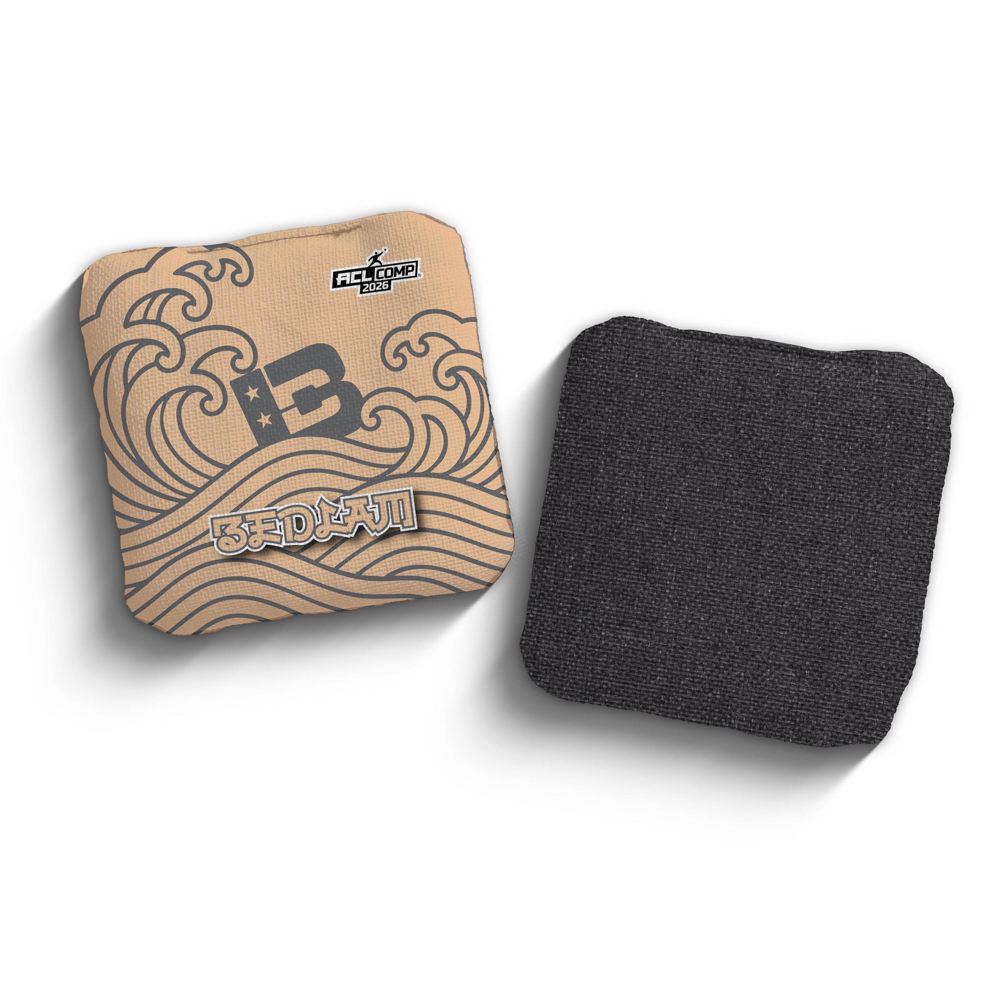 2026 Brotherhood Cornhole Bedlam Japanese Wave Edition ACL Pro Stamped Cornhole Bags