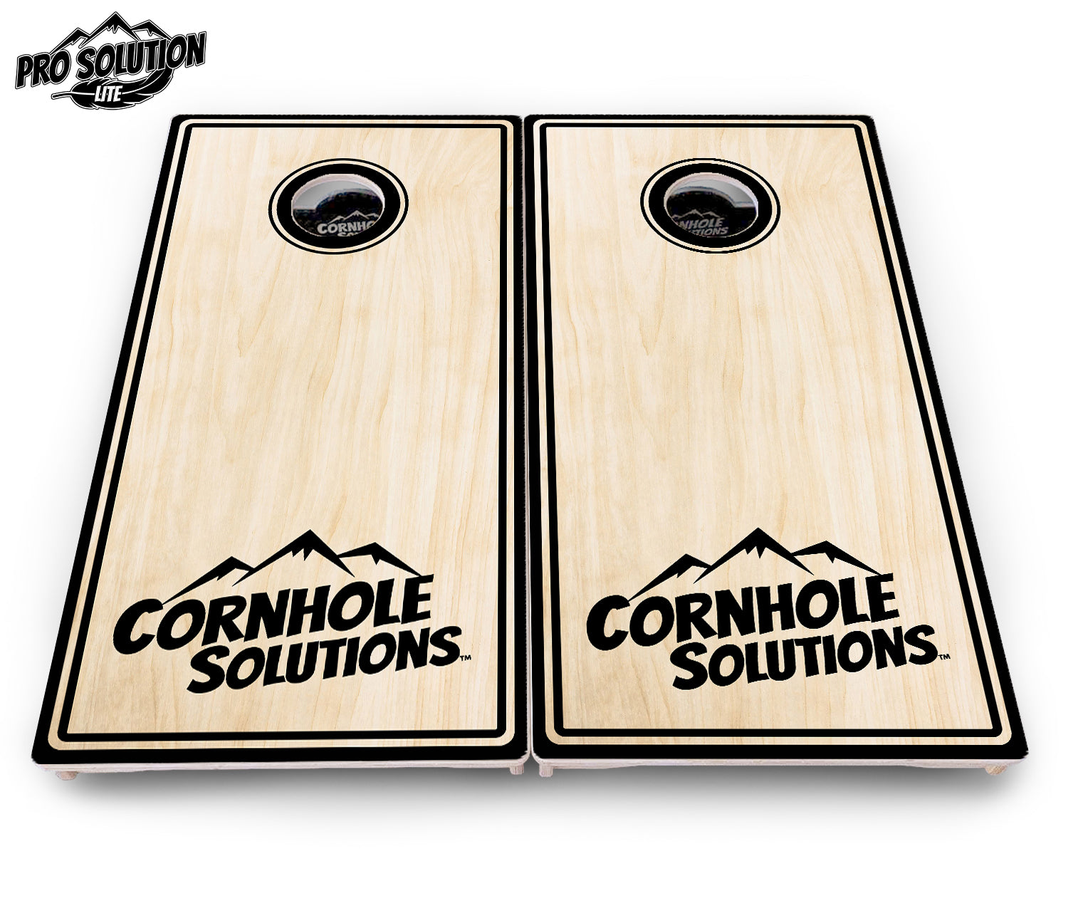 Pinstripe CS Logo Cornhole Boards - Pro Solution Lite Series