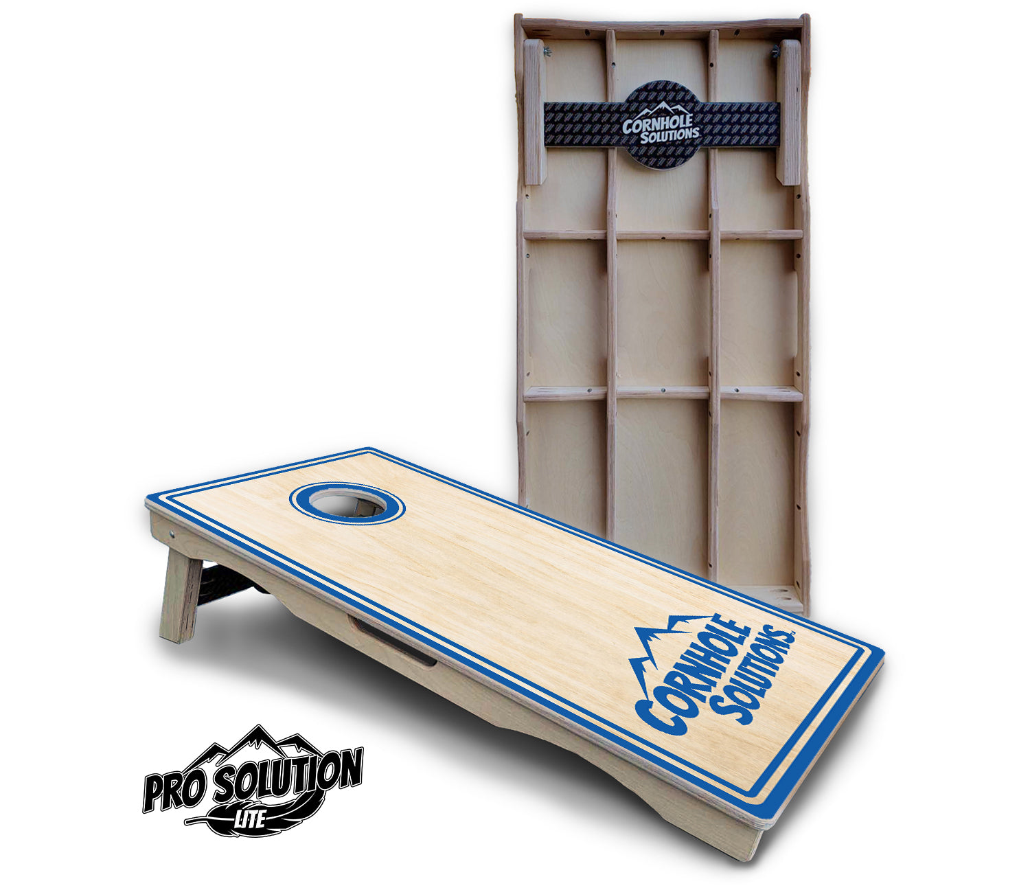 Pinstripe CS Logo Cornhole Boards - Pro Solution Lite Series