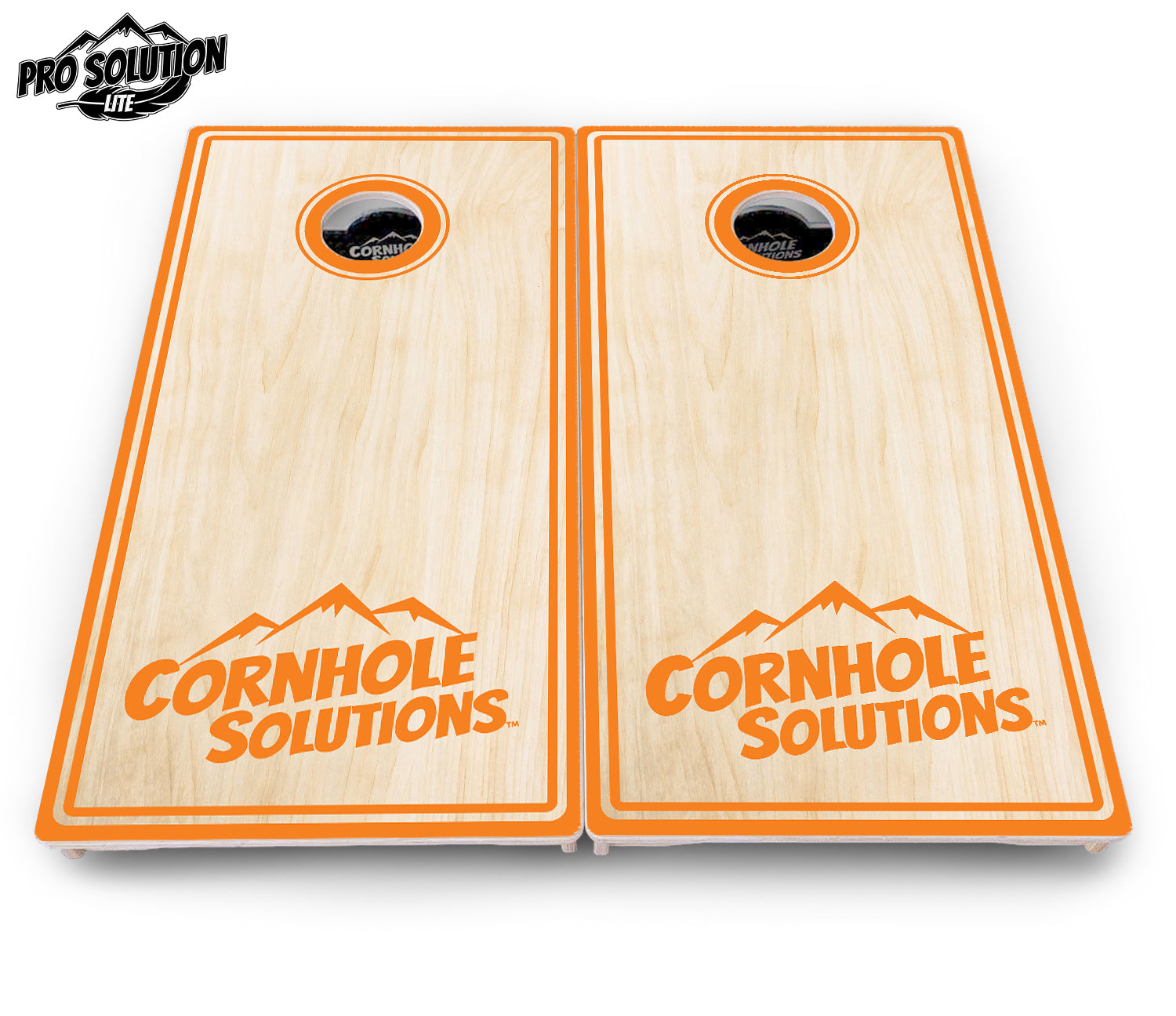 Pinstripe CS Logo Cornhole Boards - Pro Solution Lite Series