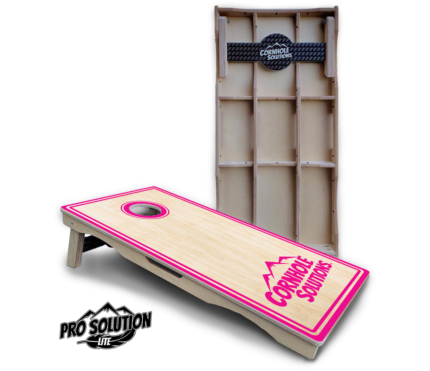 Pinstripe CS Logo Cornhole Boards - Pro Solution Lite Series