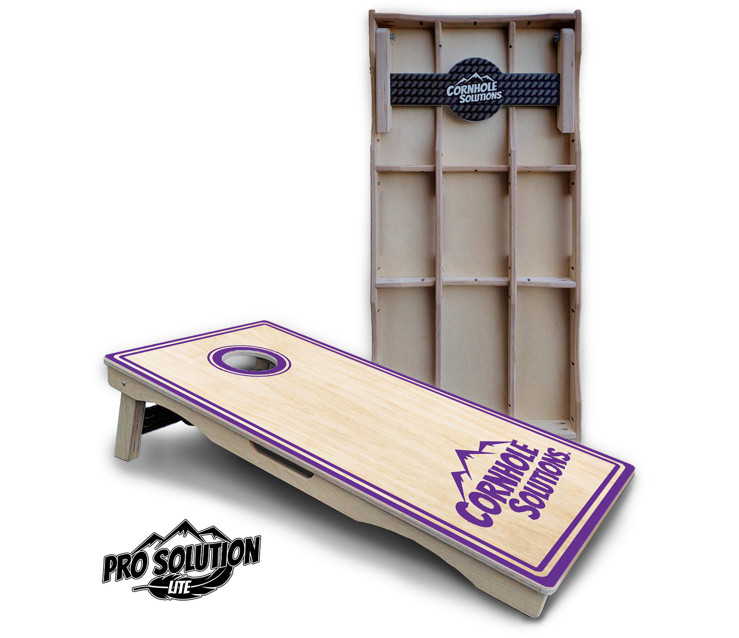 Pinstripe CS Logo Cornhole Boards - Pro Solution Lite Series