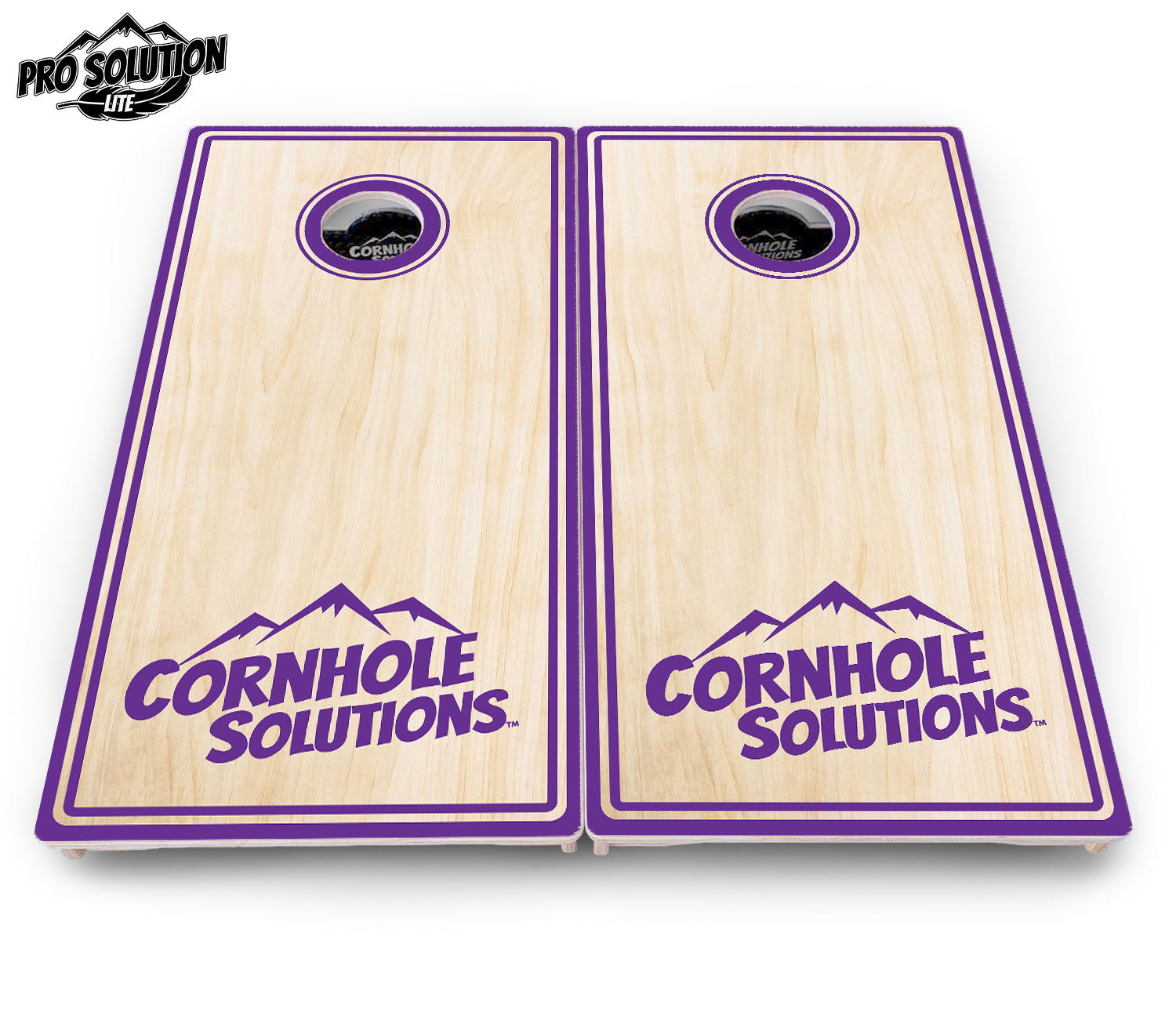 Pinstripe CS Logo Cornhole Boards - Pro Solution Lite Series