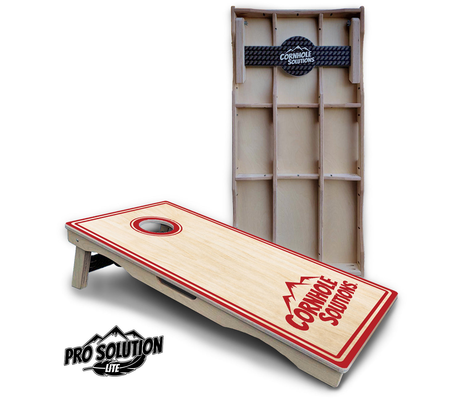 Pinstripe CS Logo Cornhole Boards - Pro Solution Lite Series