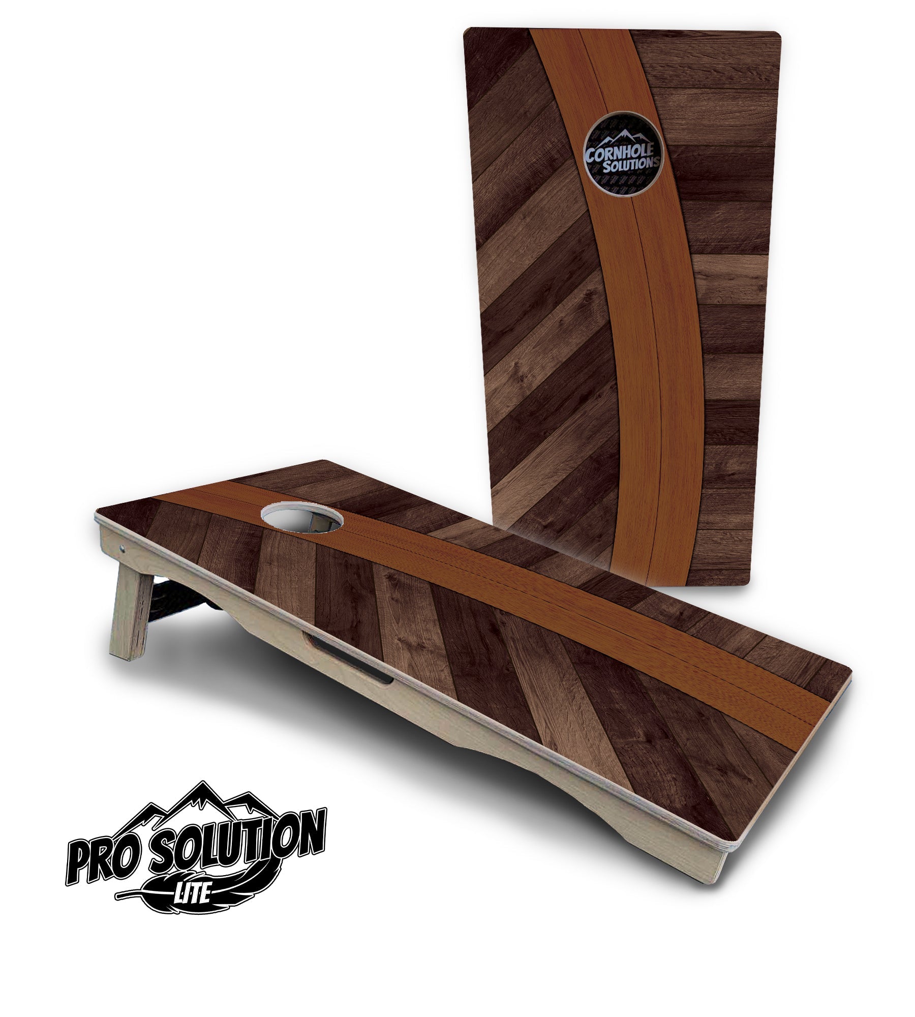 Curved Wood Cornhole Boards - Pro Solution Lite Series