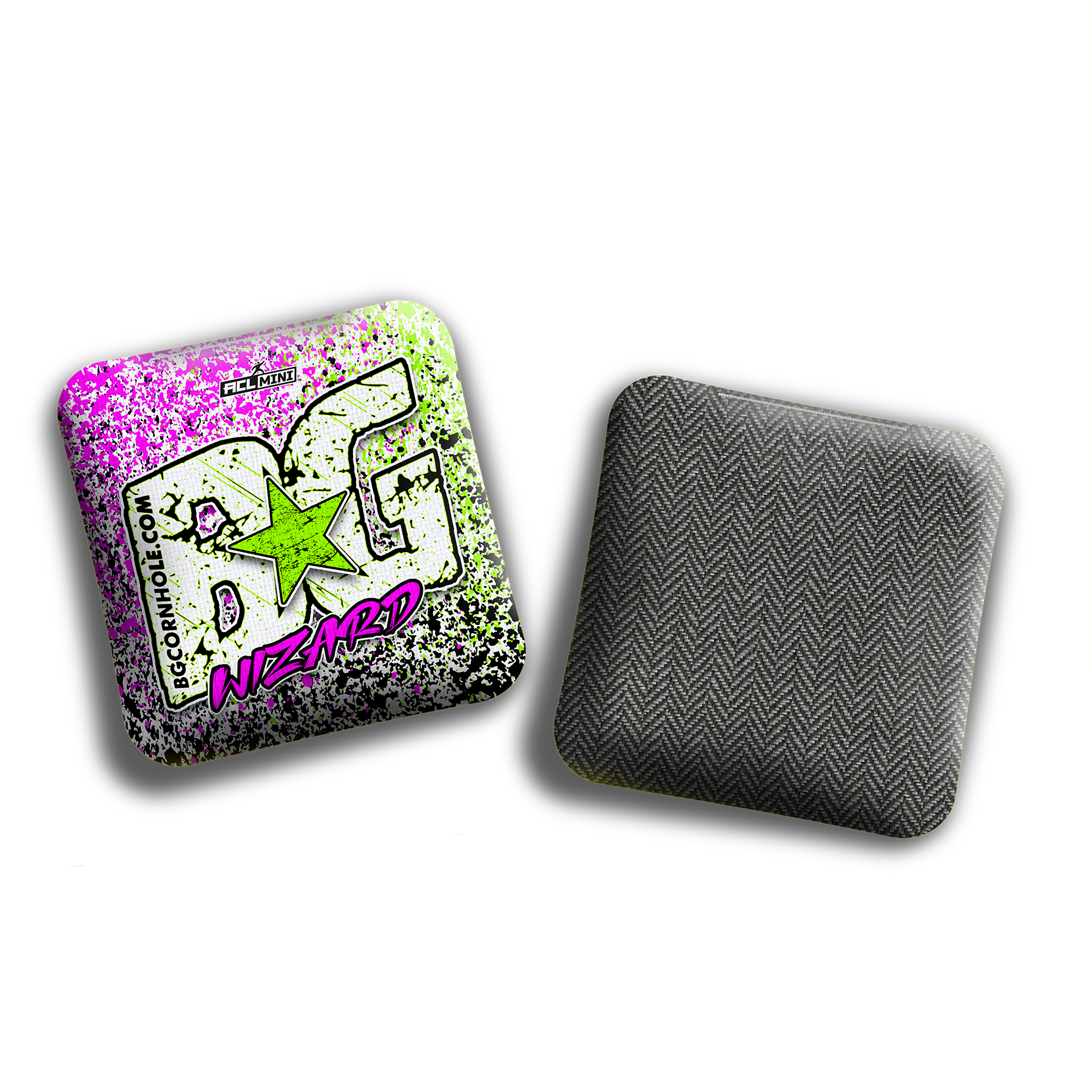 BG Cornhole 2025 BG Wizard 4" Mini Cornhole Bags - “MULTI SPLATTER” - Set of 4 Bags