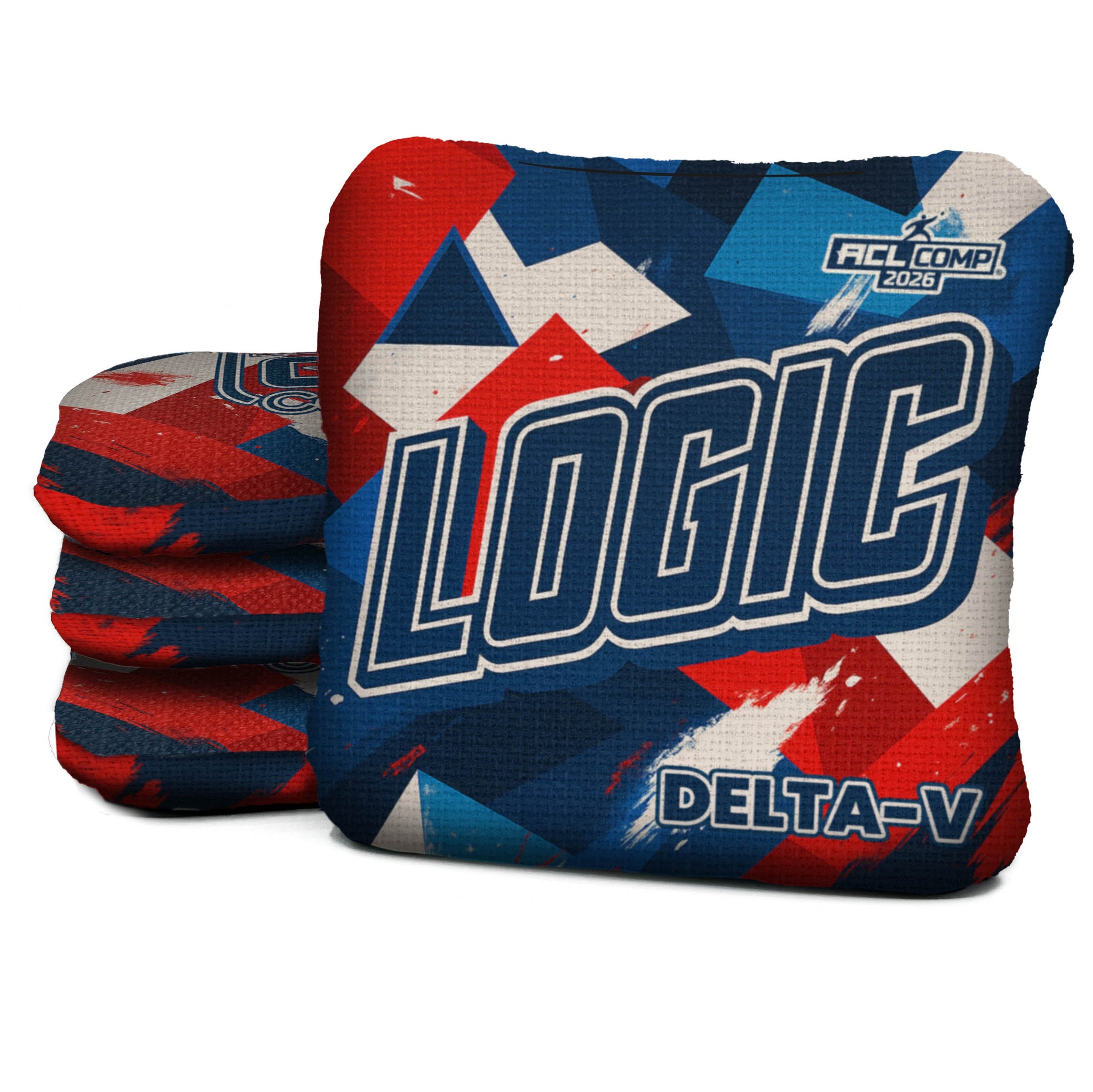 Logic Cornhole Angle Splat - Red White Blue - ACL PRO 2026 BAGS - MULTIPLE BAG SERIES - Set of 4 bags