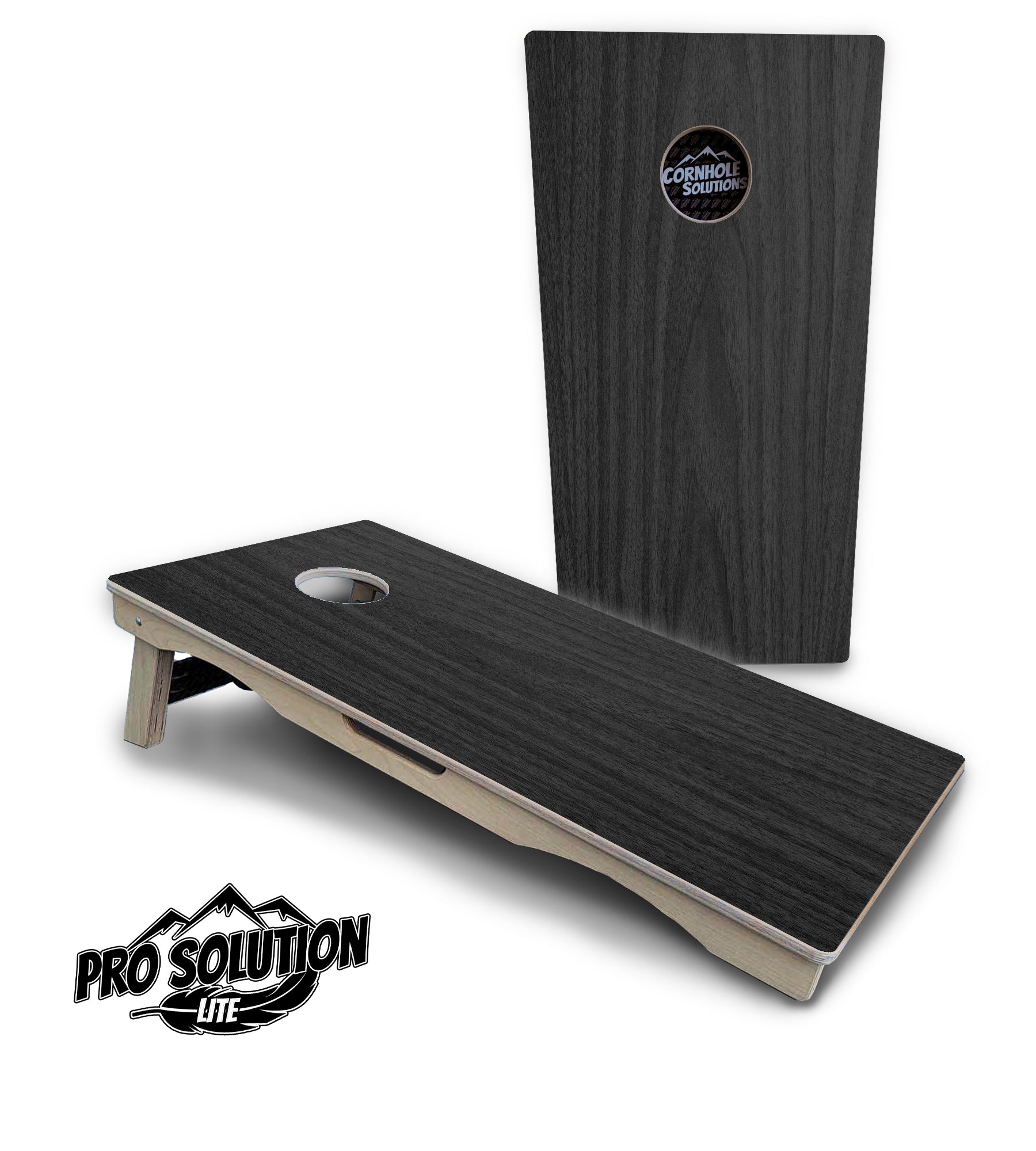 Dark Grey Wood Cornhole Boards - Pro Solution Lite Series
