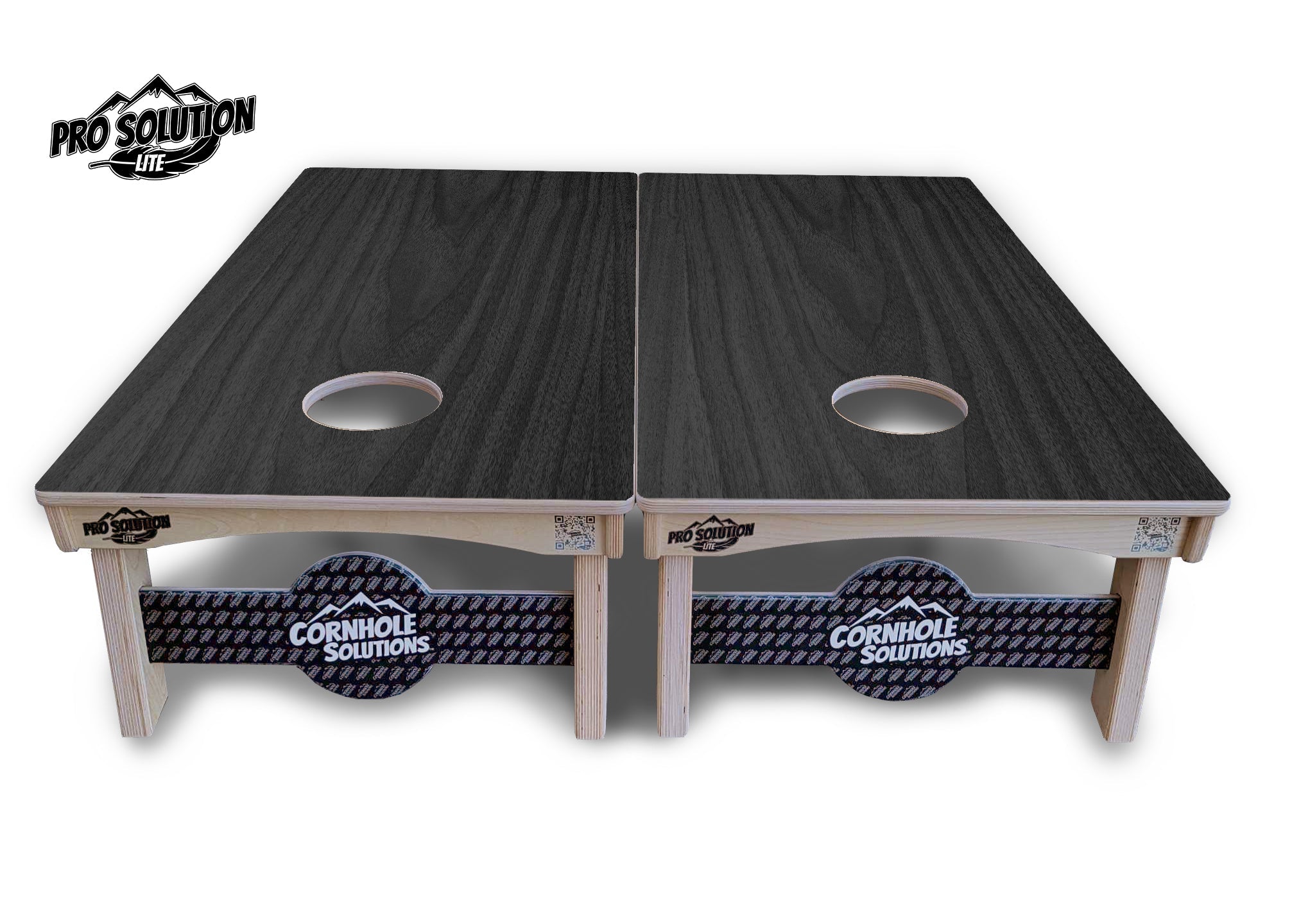 Dark Grey Wood Cornhole Boards - Pro Solution Lite Series