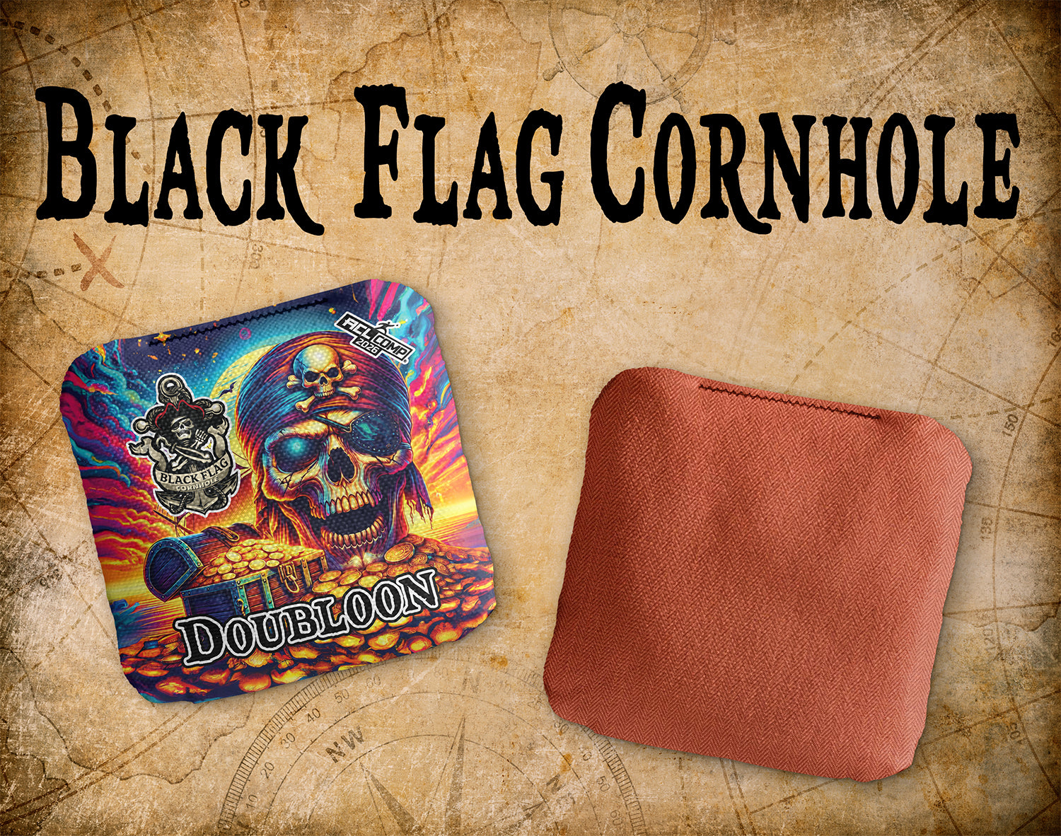 Black Flag Cornhole Doubloon - Treasure Island - ACL Comp 2026