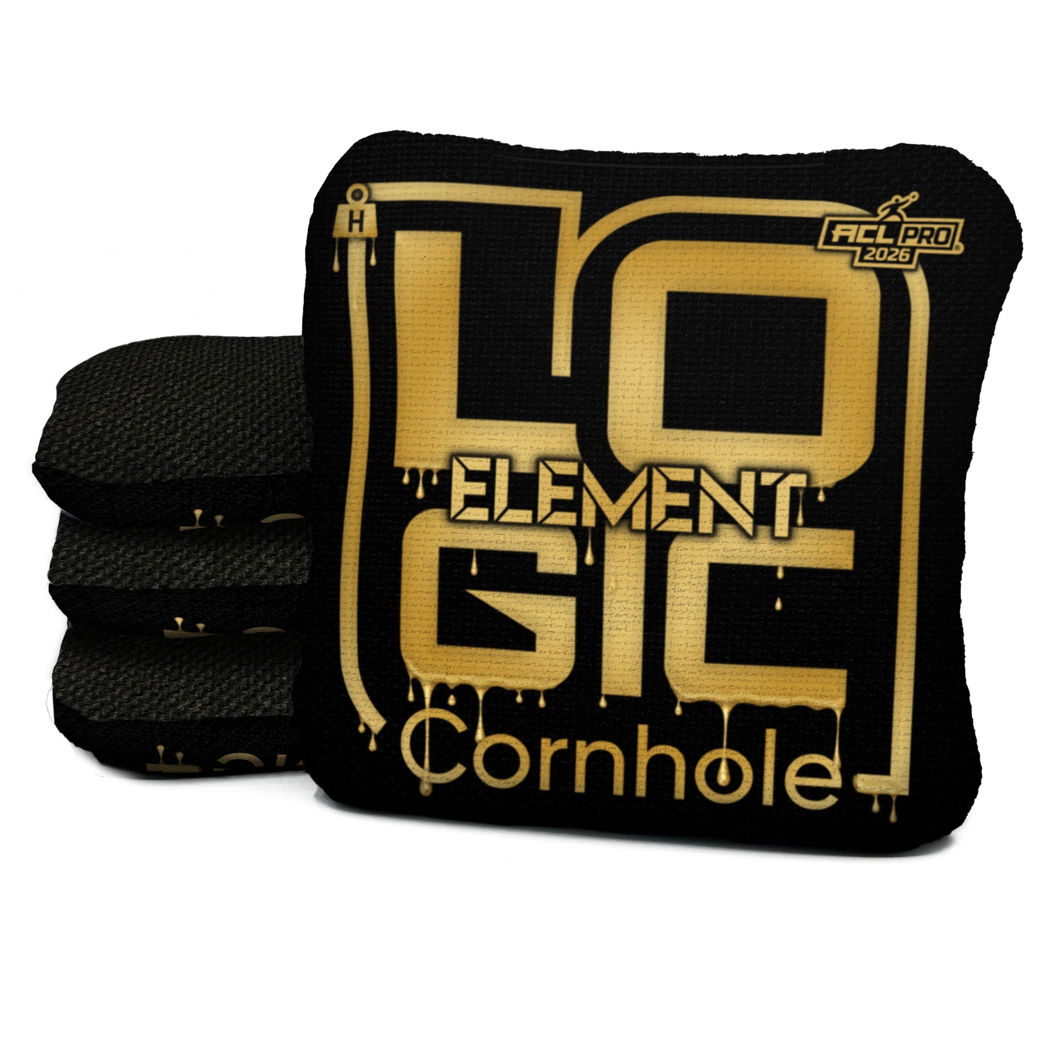 Logic Cornhole - Gold Drip - ELEMENT - ACL PRO 2026 BAGS - Set of 4 bags
