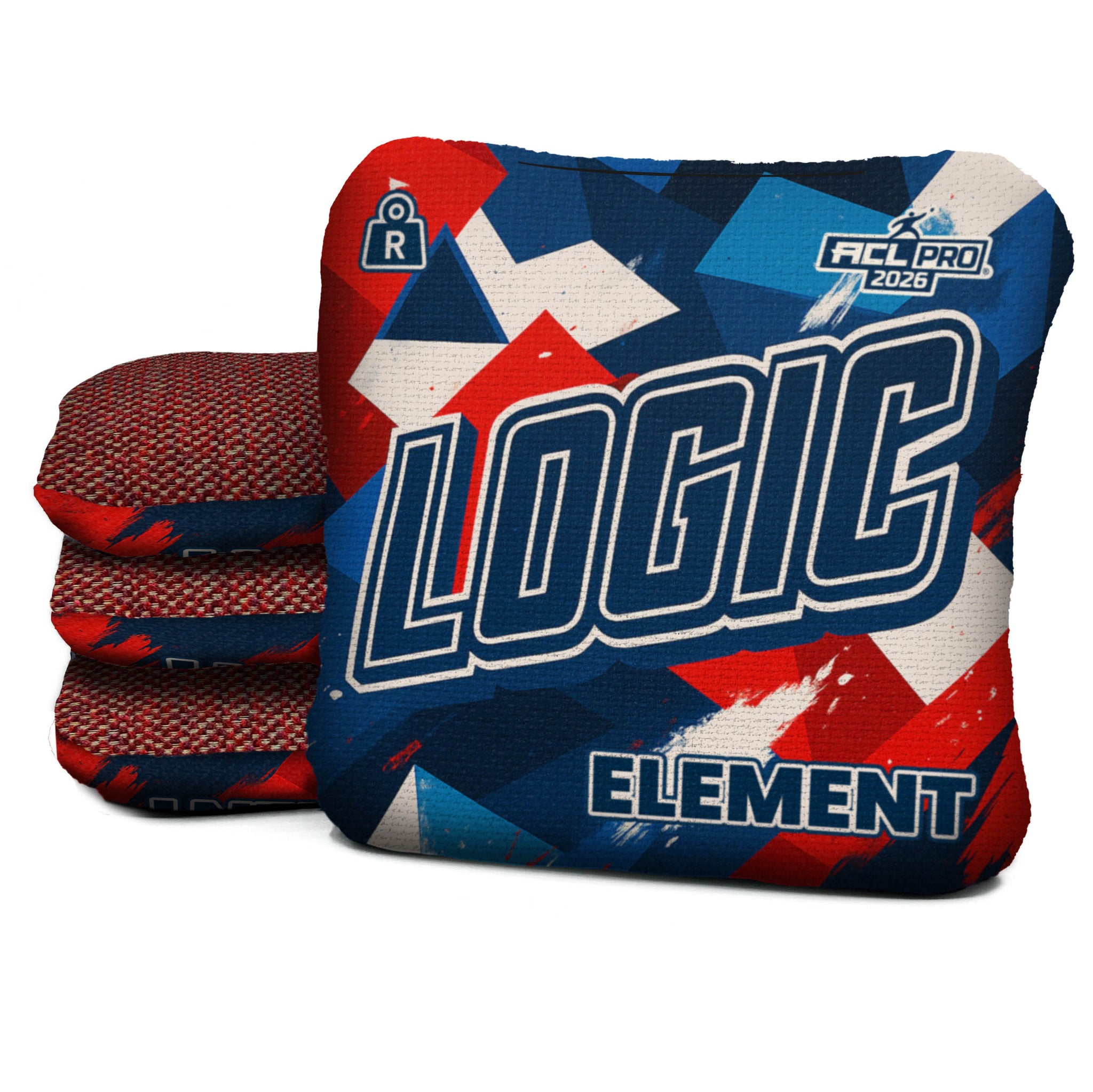 Logic Cornhole Angle Splat - Red White Blue - ACL PRO 2026 BAGS - MULTIPLE BAG SERIES - Set of 4 bags