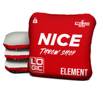 NICE THROW SHOP x LOGIC CORNHOLE - RED WHITE - ACL PRO 2026 BAGS - MULTIPLE BAG SERIES - Set of 4 bags