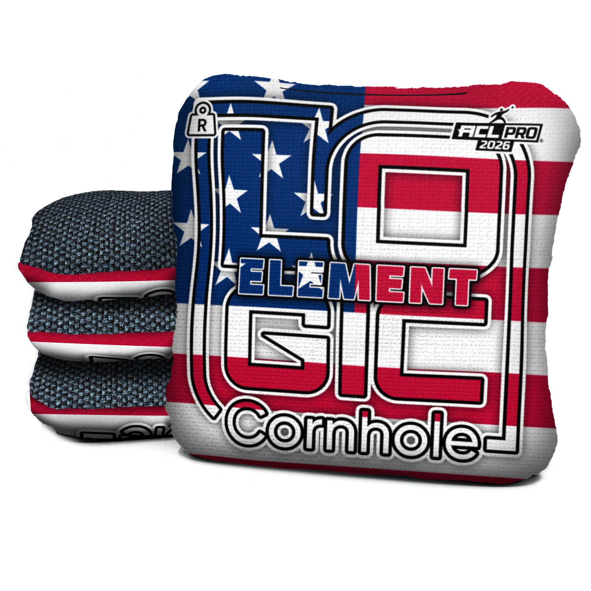 Logic Cornhole - USA FLAG - ACL PRO 2026 Bags - Pick your carpet color