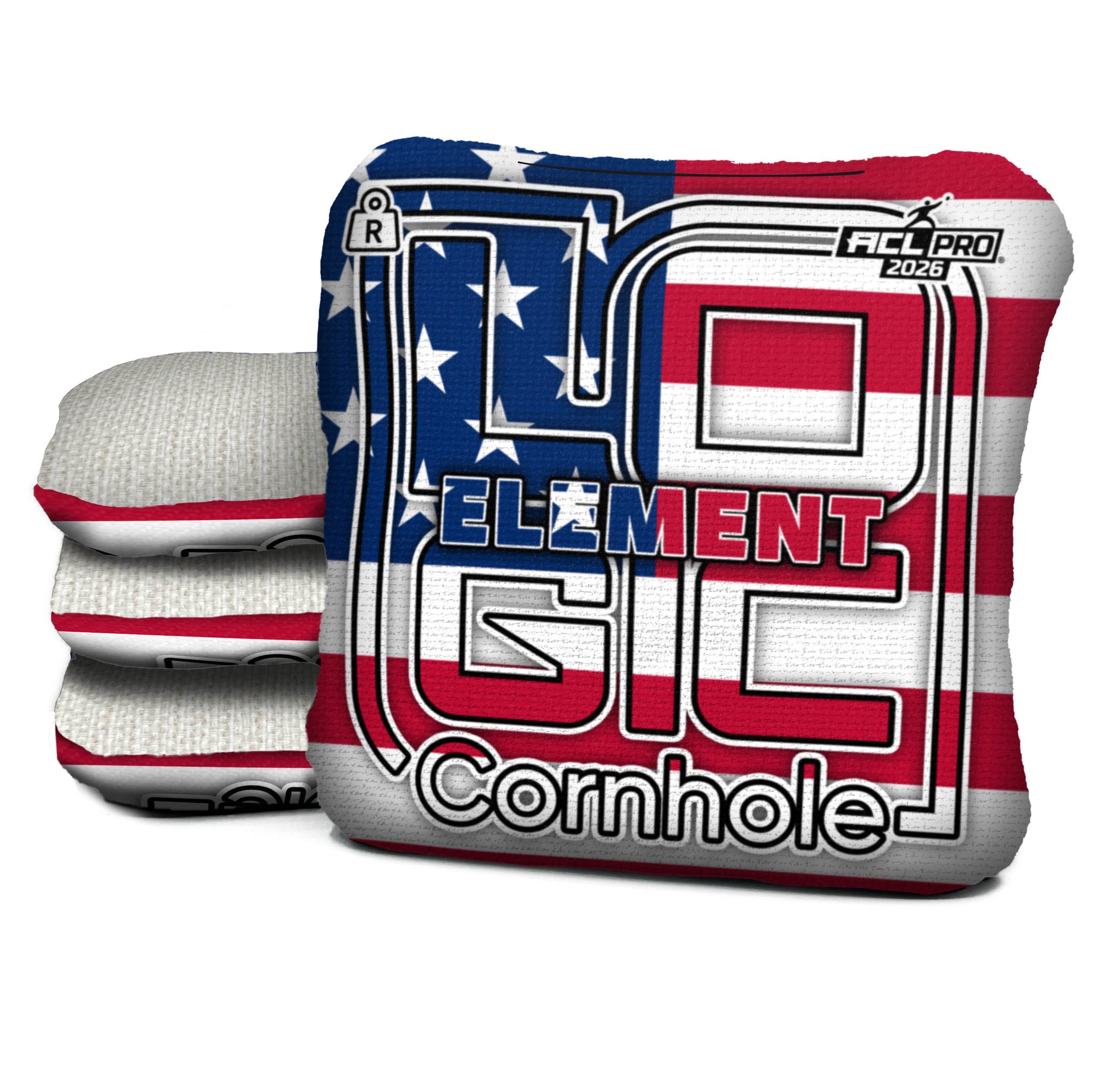 Logic Cornhole - USA FLAG - ACL PRO 2026 Bags - Pick your carpet color