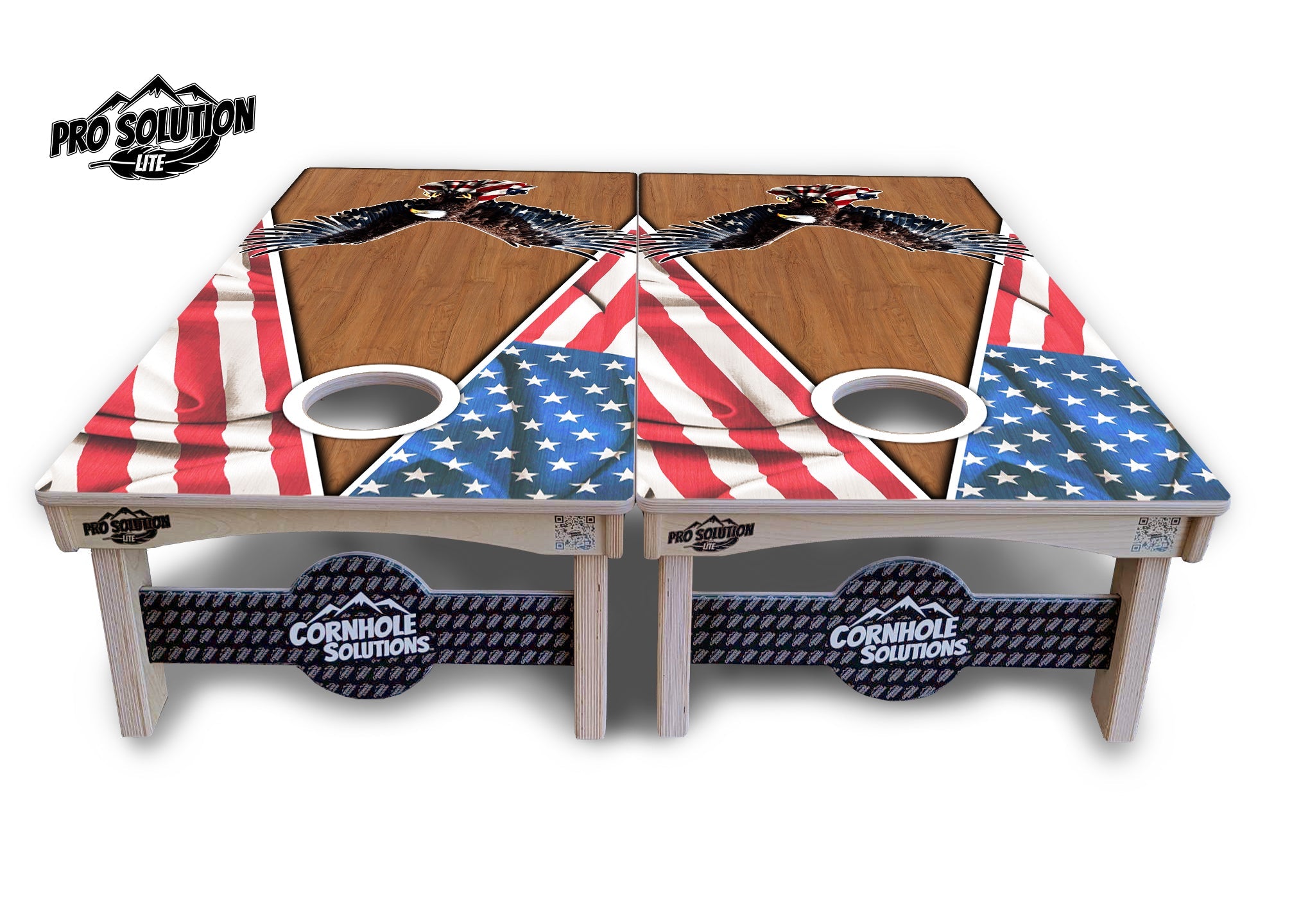 Eagle Triangle Wood Cornhole Boards - Pro Solution Lite Series