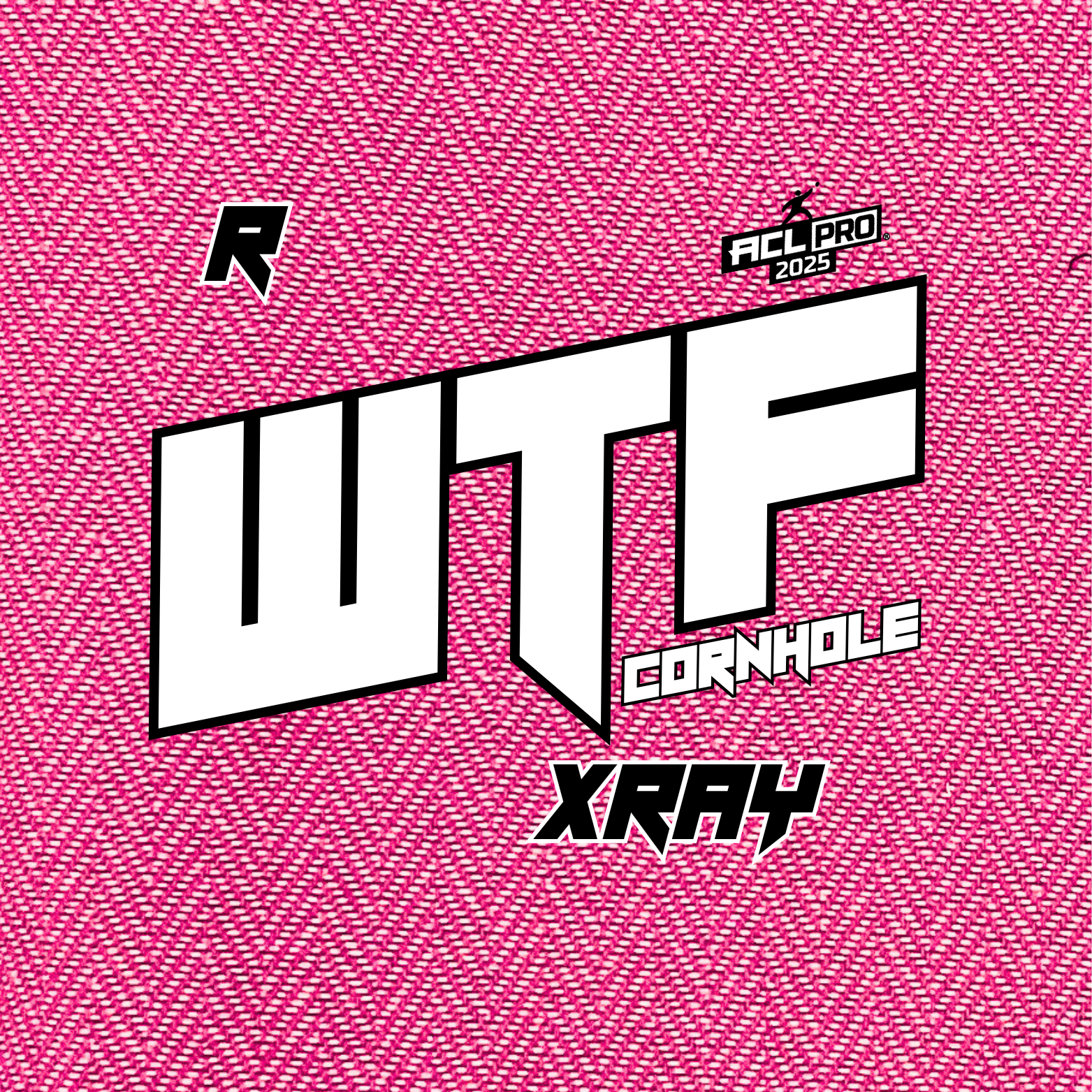 2026 WTF Cornhole X-RAY Pink carpet - ACL Pro Stamped Cornhole Bags - Set of 4 bags