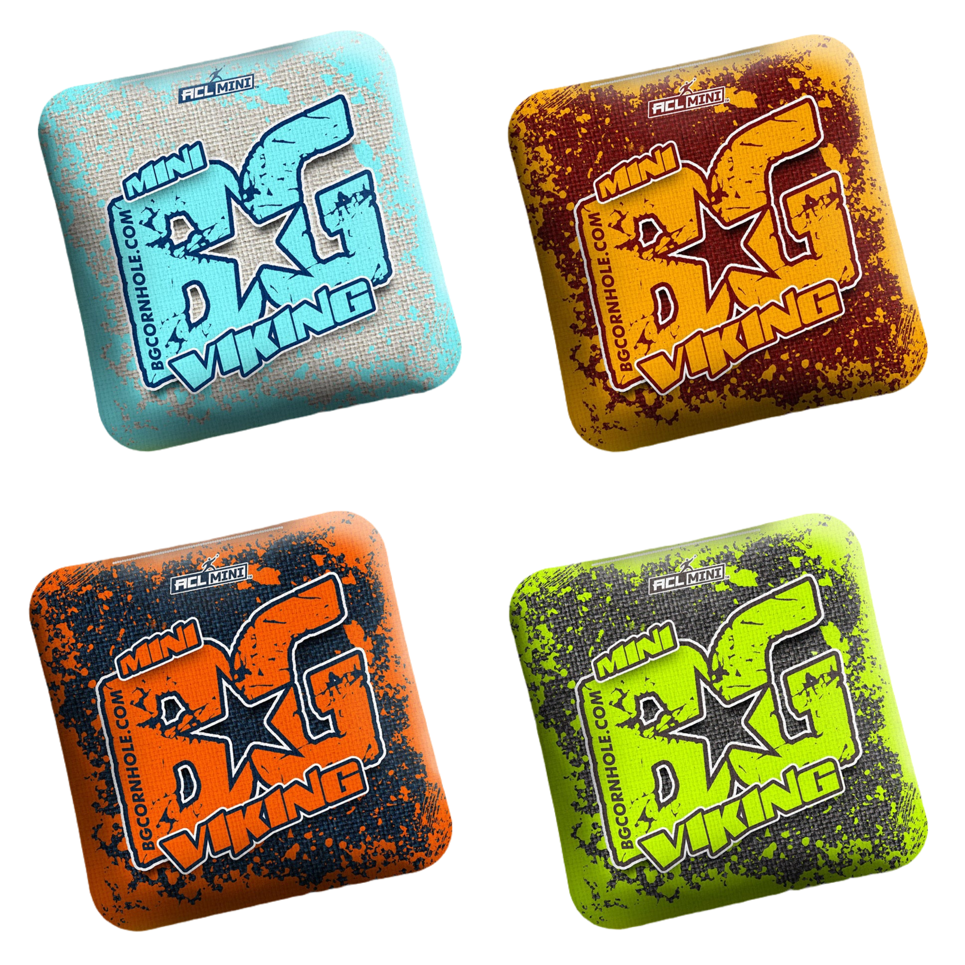 BG Cornhole 2025 BG Viking 4" Mini Cornhole Bags - “STANDARD” - Set of 4 Bags