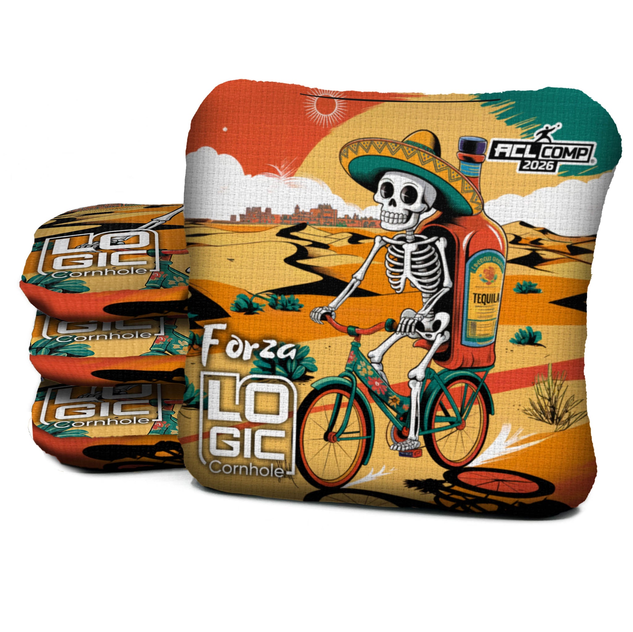 Logic Cornhole - Dia De Los Muertos - ACL PRO & COMP BAGS - MULTIPLE BAG SERIES - Set of 4 bags