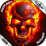 Butcher | Fire Skull | ACL PRO Razor Cornhole Bags