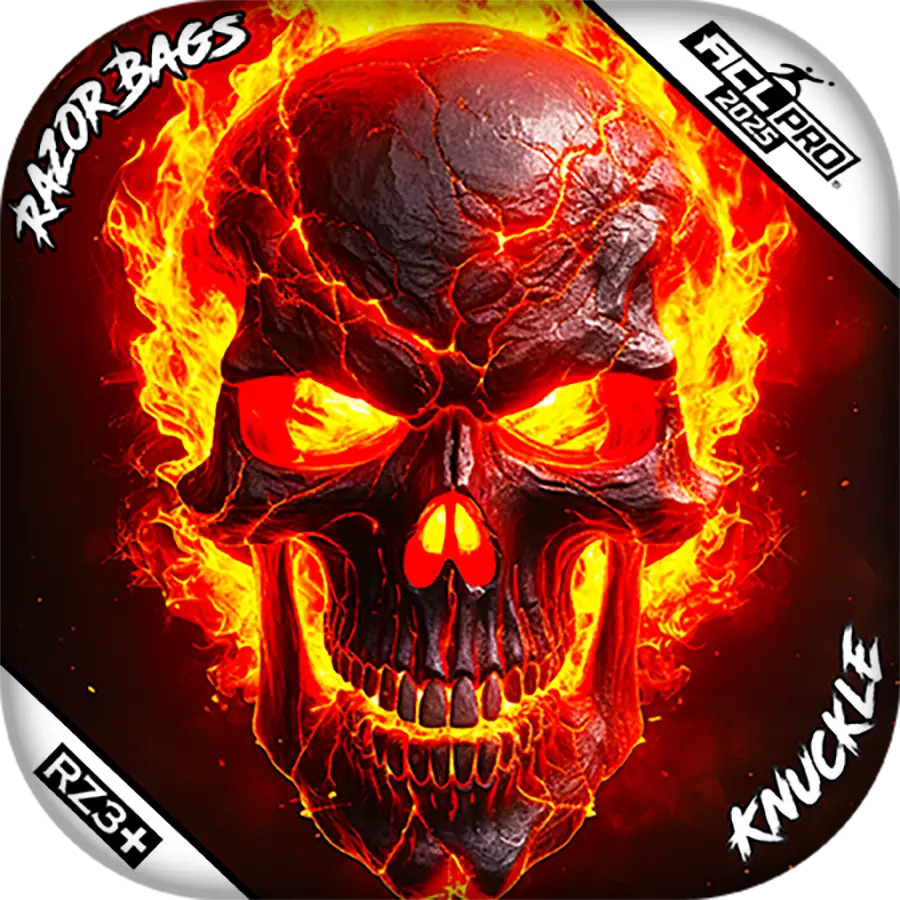 Knuckle | Fire Skull | ACL PRO Razor Cornhole Bags