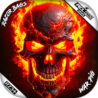 War Pig | Fire Skull | ACL PRO Razor Cornhole Bags