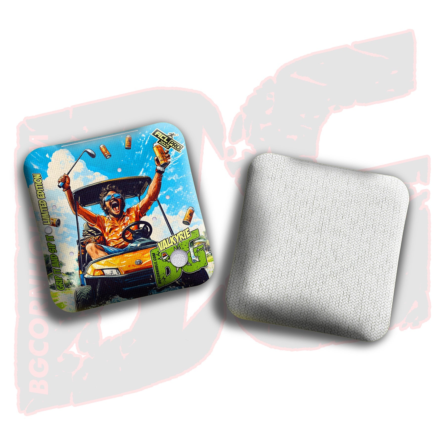 BG Cornhole 2026 Multiple Bag Models “Grip it and Sip it” - ACL Pro Stamped Cornhole Bags - SET OF 4 BAGS