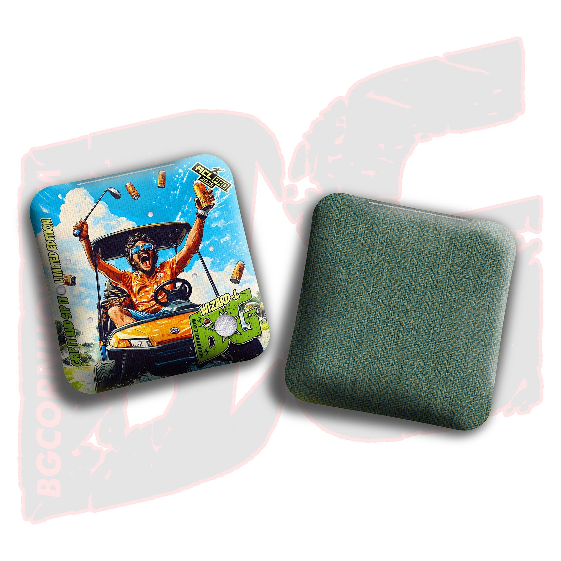 BG Cornhole 2026 Multiple Bag Models “Grip it and Sip it” - ACL Pro Stamped Cornhole Bags - SET OF 4 BAGS
