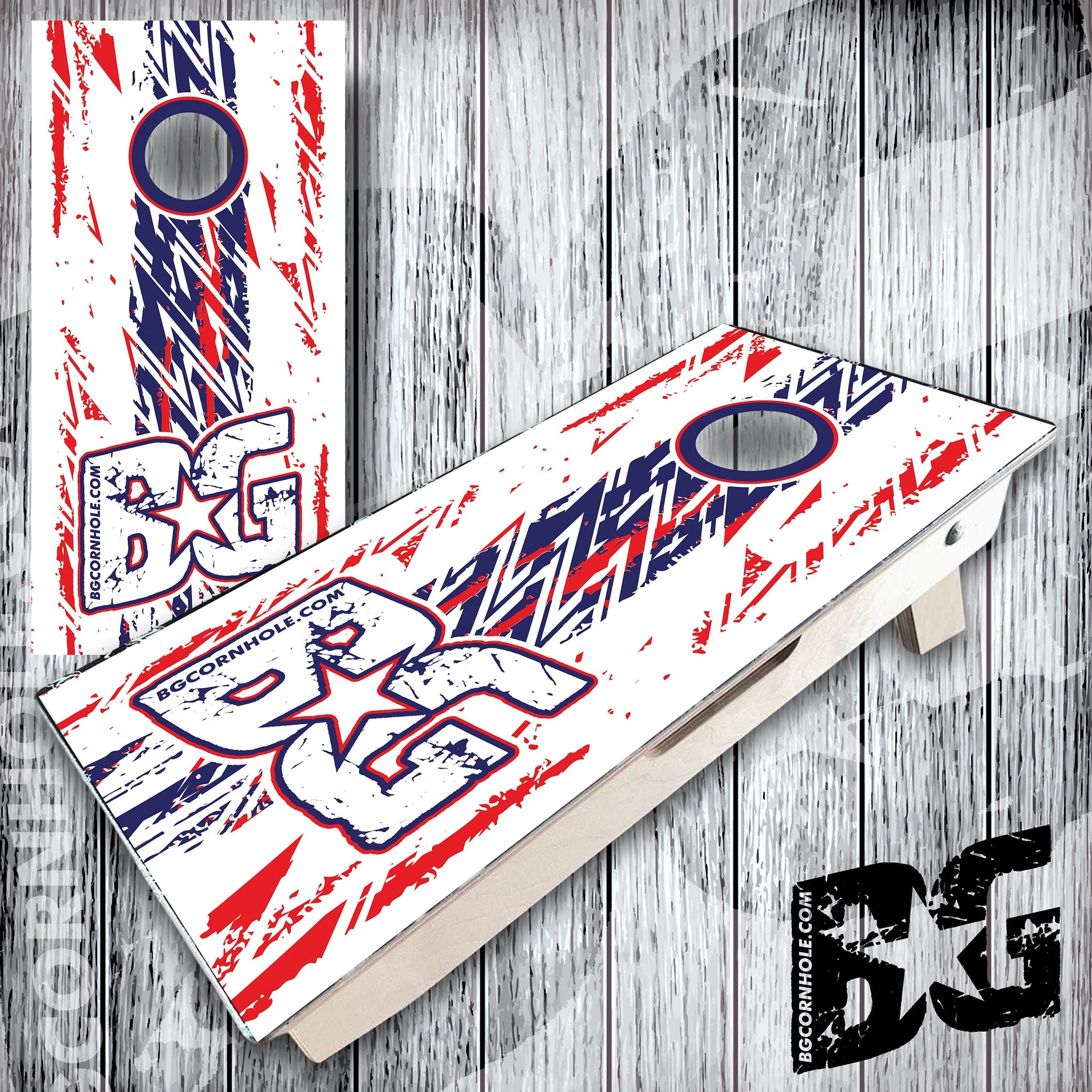 BG Cornhole Mini Boards - Grunge Stripe