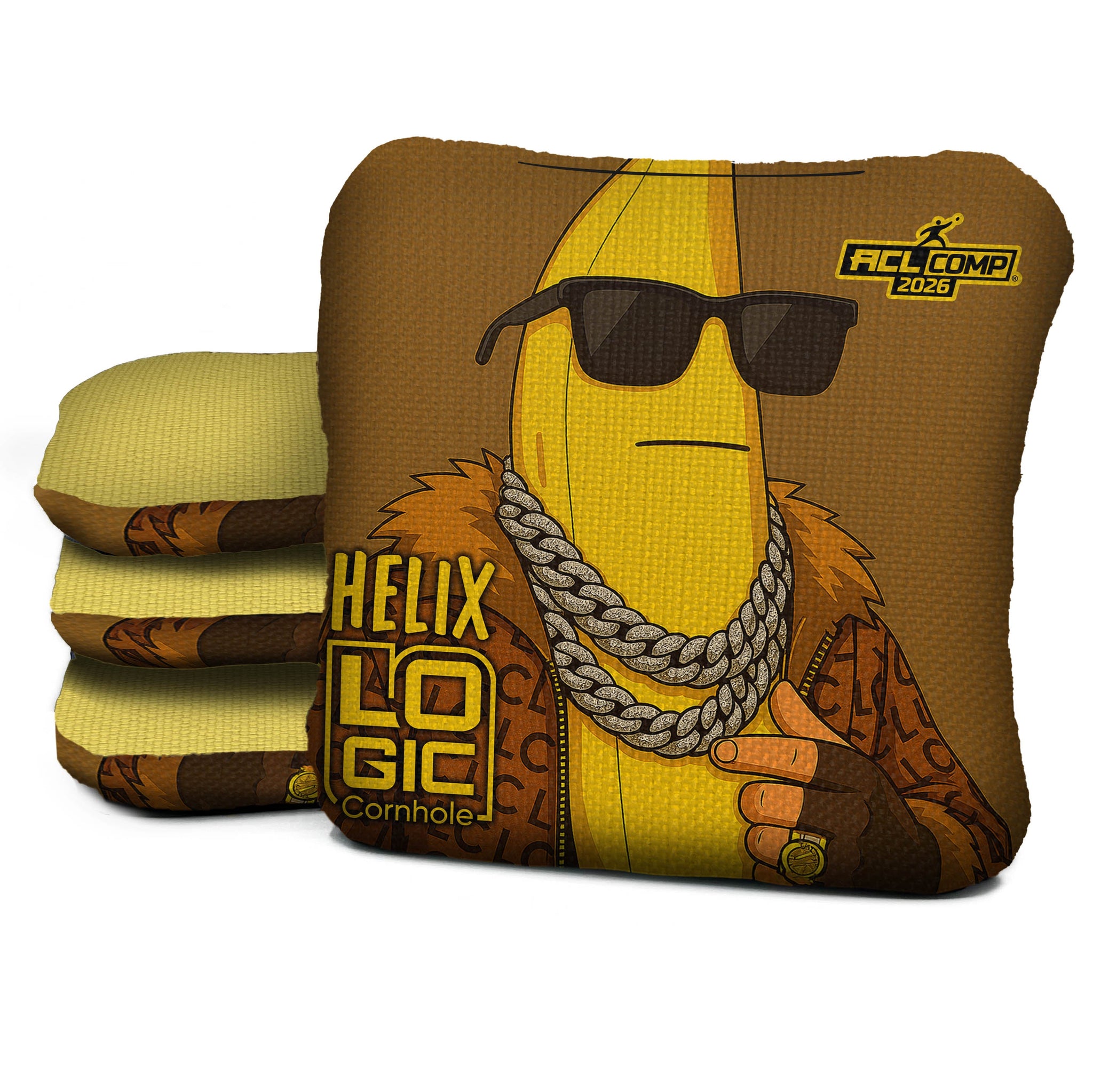 Logic Cornhole Banana Swag - ACL PRO 2026 BAGS - MULTIPLE BAG SERIES - Set of 4 bags