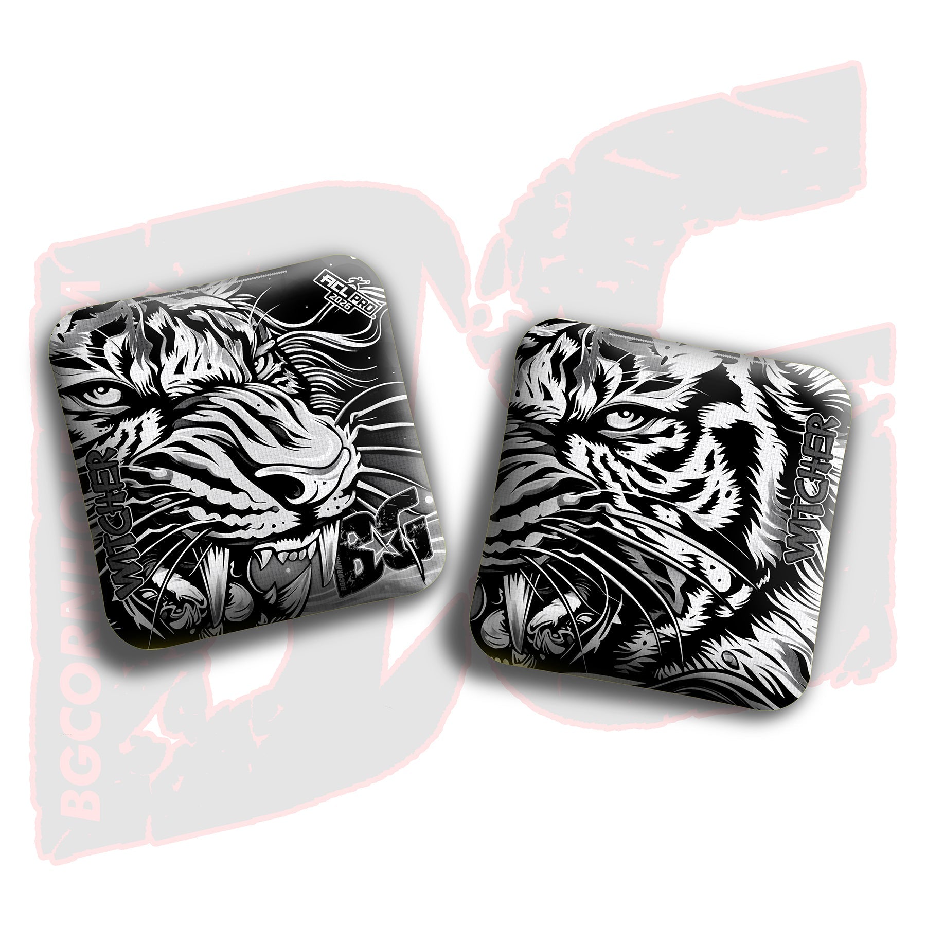 BG Cornhole 2026 Multiple Bag Models “Eye of the Tiger” - ACL Pro Stamped Cornhole Bags - SET OF 4 BAGS